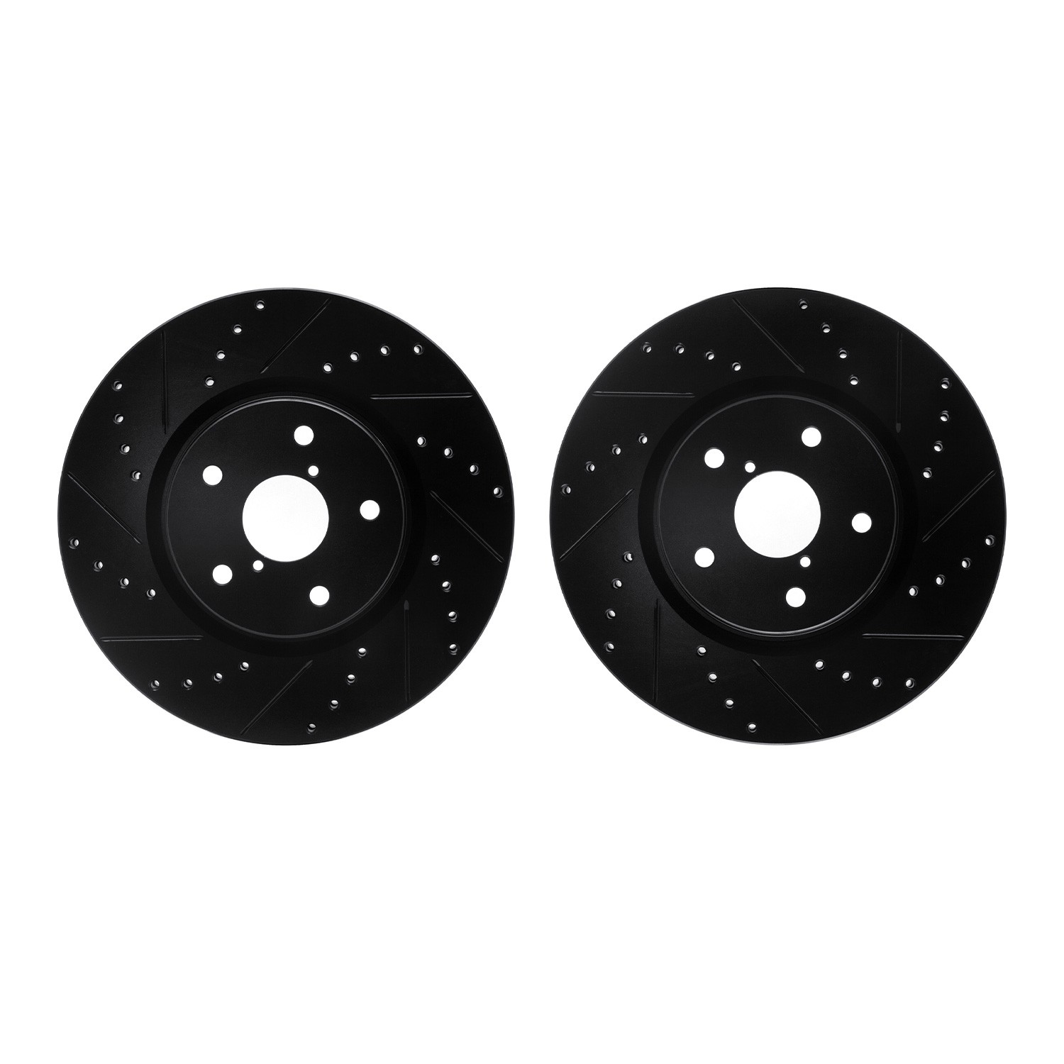 DFC Brake Rotors - Drilled & Slotted - Black