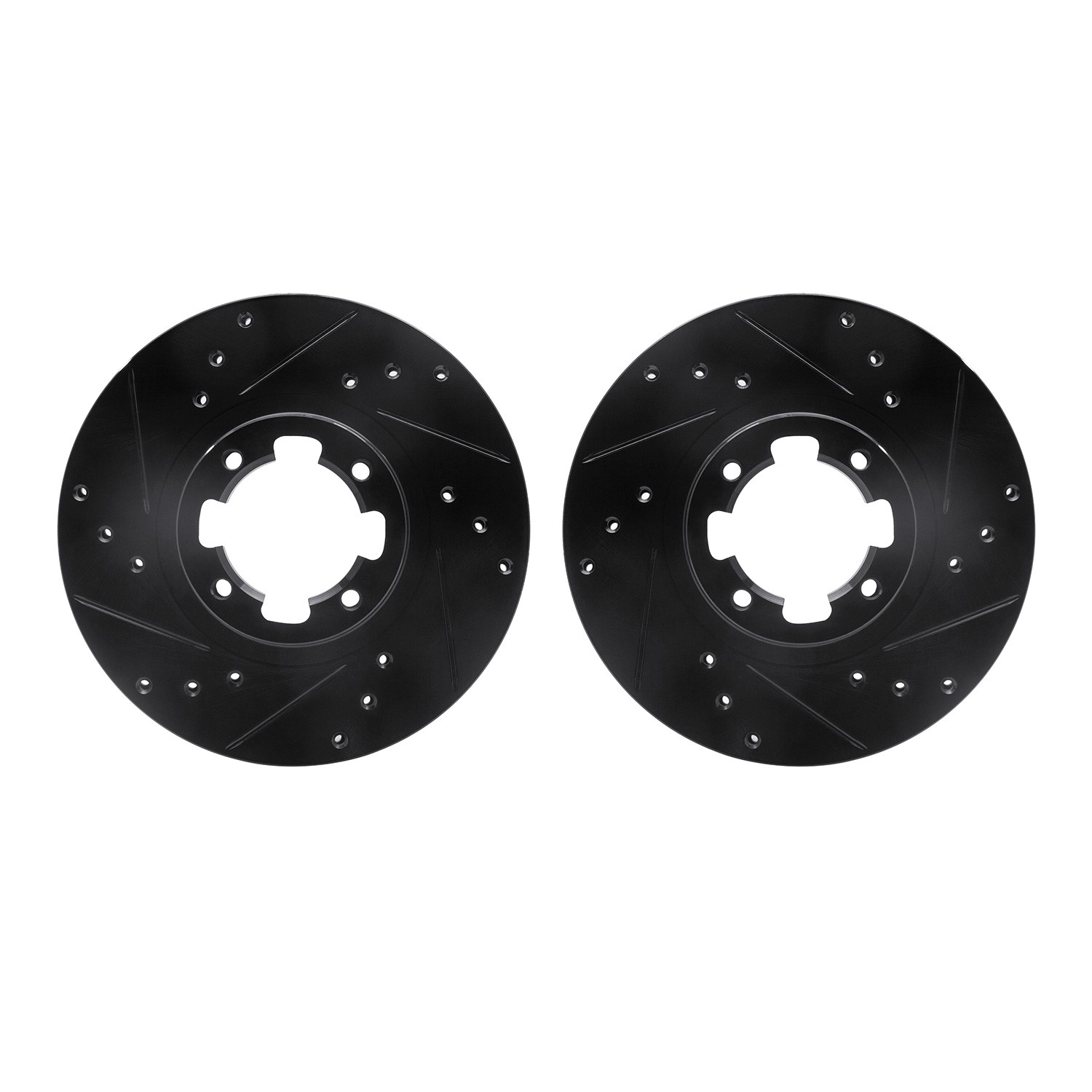DFC Brake Rotors - Drilled & Slotted - Black