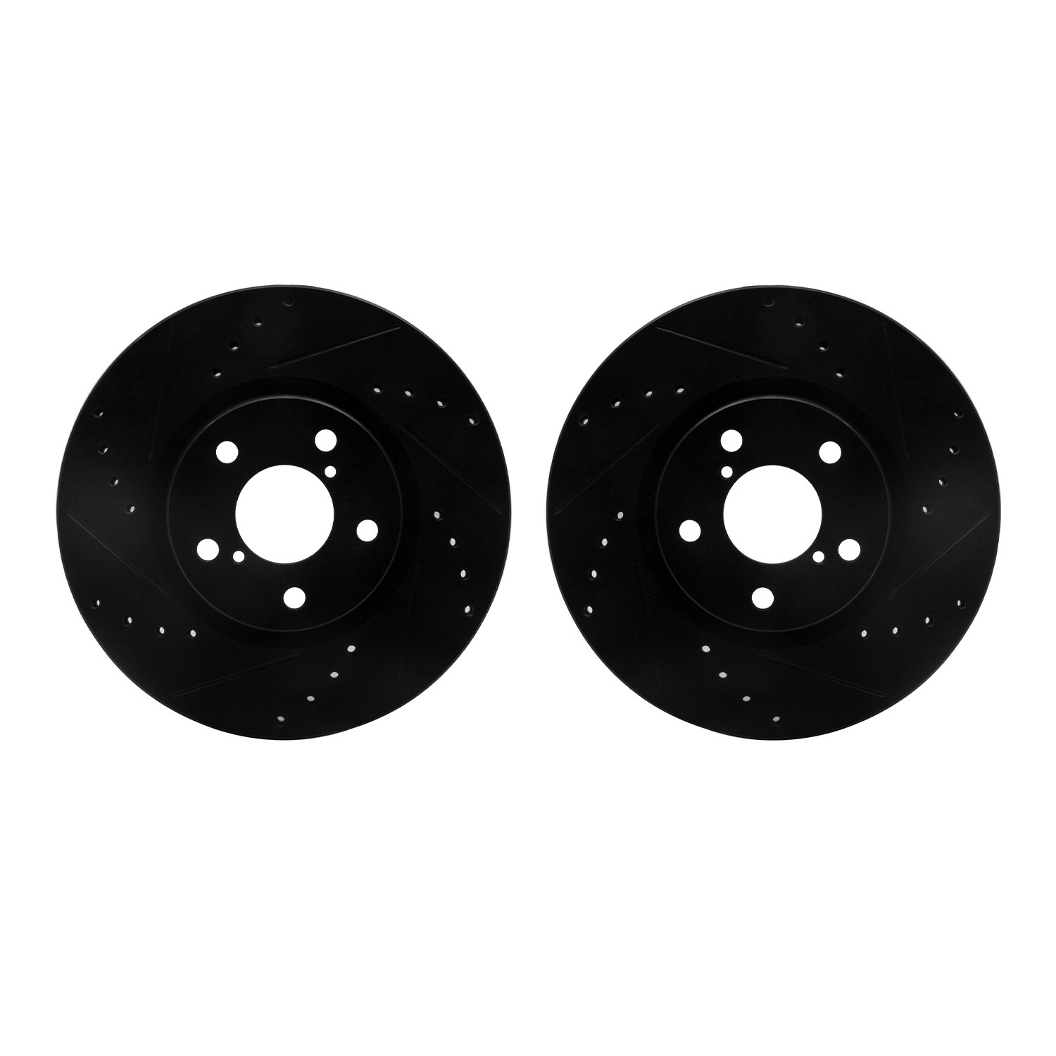 DFC Brake Rotors - Drilled & Slotted - Black