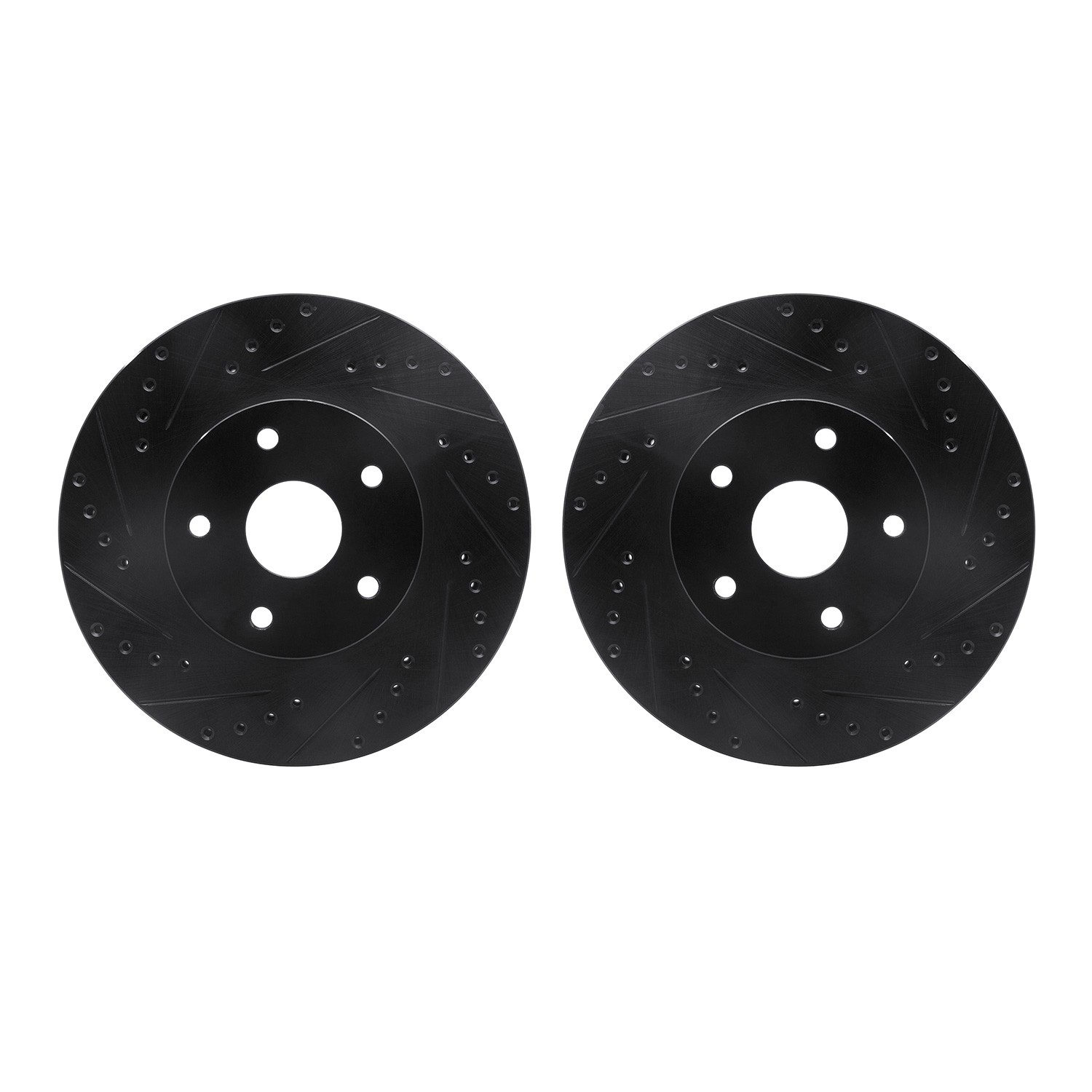 DFC Brake Rotors - Drilled & Slotted - Black