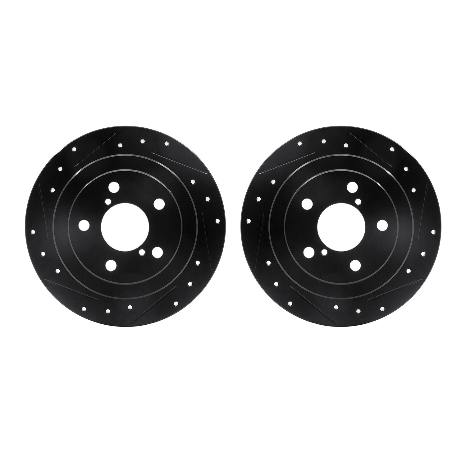 DFC Brake Rotors - Drilled & Slotted - Black