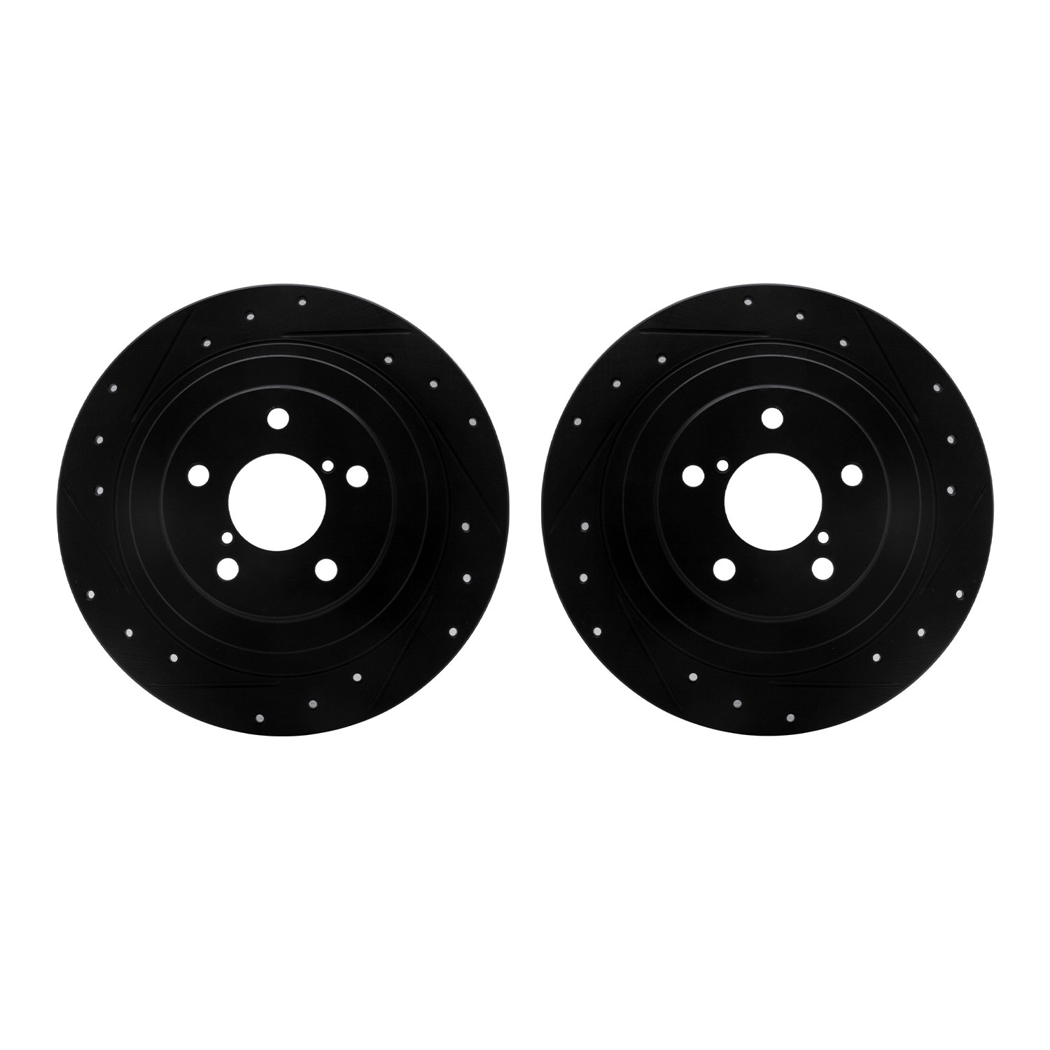 DFC Brake Rotors - Drilled & Slotted - Black