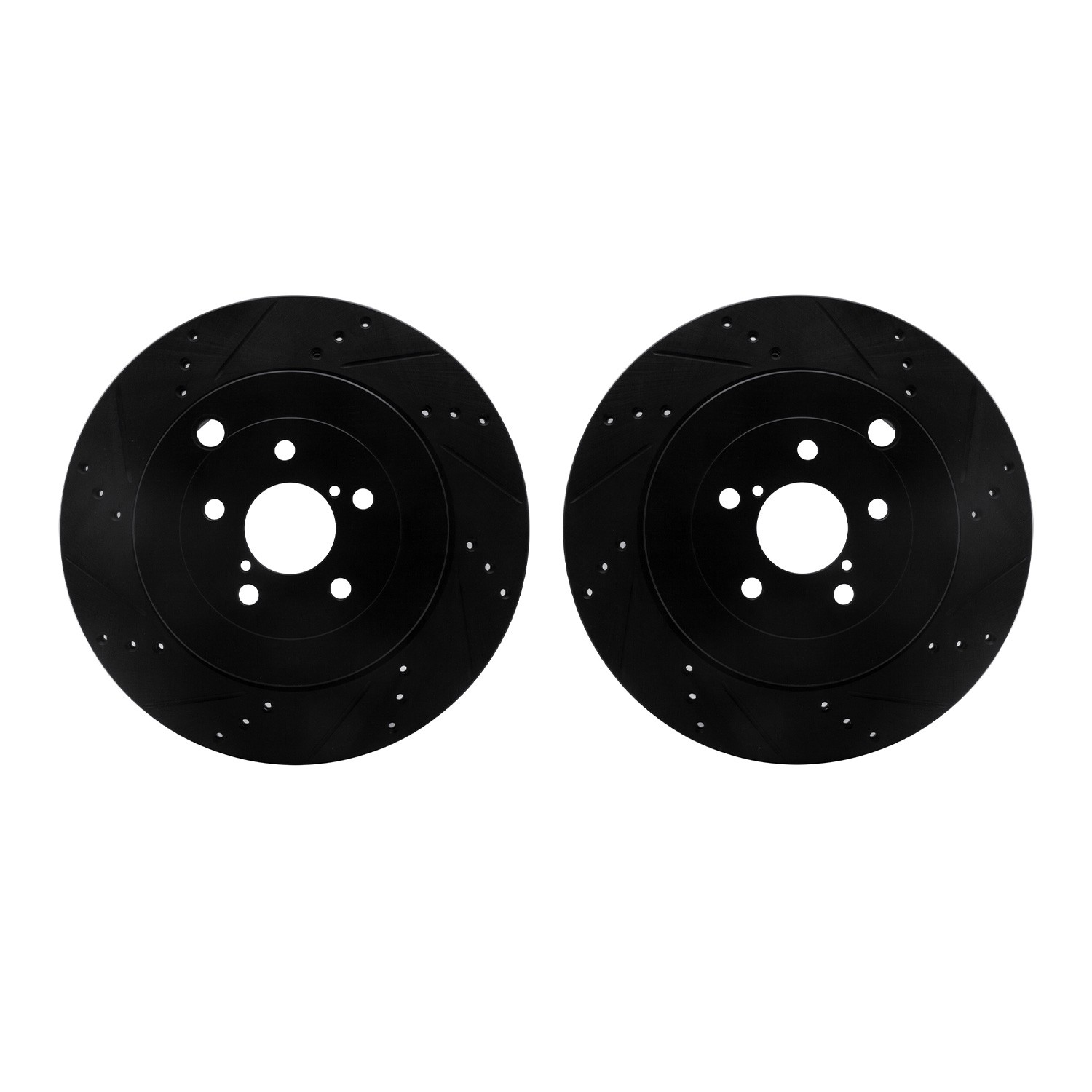 DFC Brake Rotors - Drilled & Slotted - Black