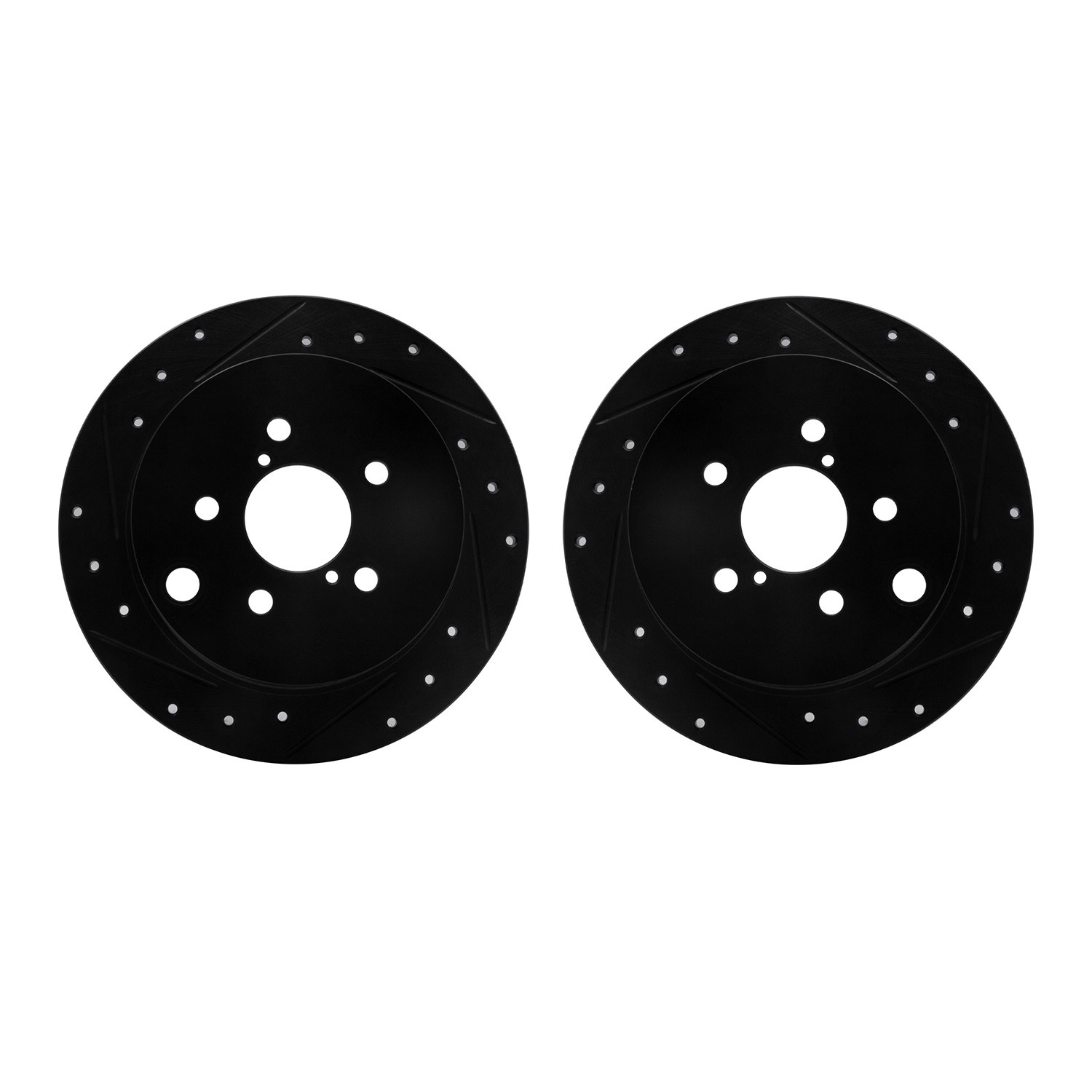 DFC Brake Rotors - Drilled & Slotted - Black