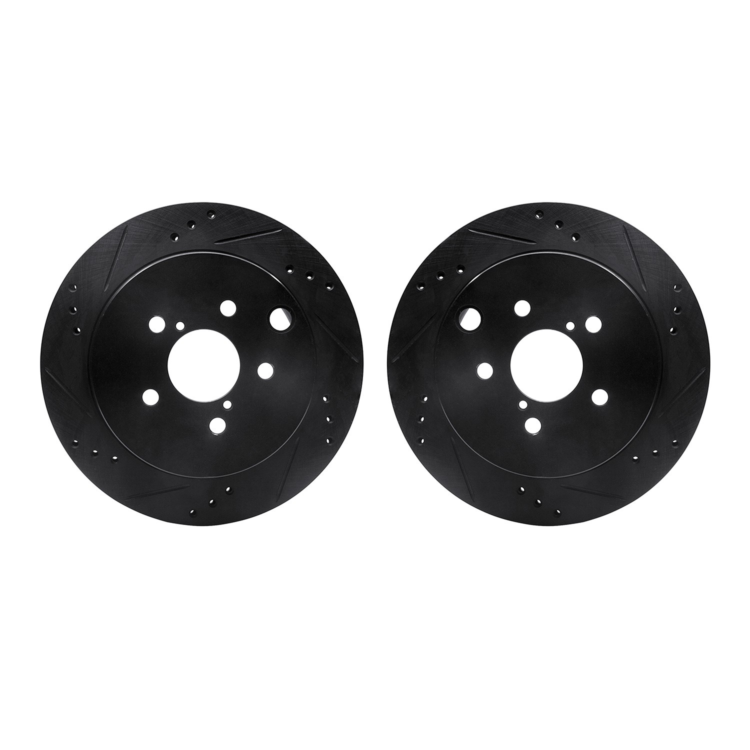 DFC Brake Rotors - Drilled & Slotted - Black