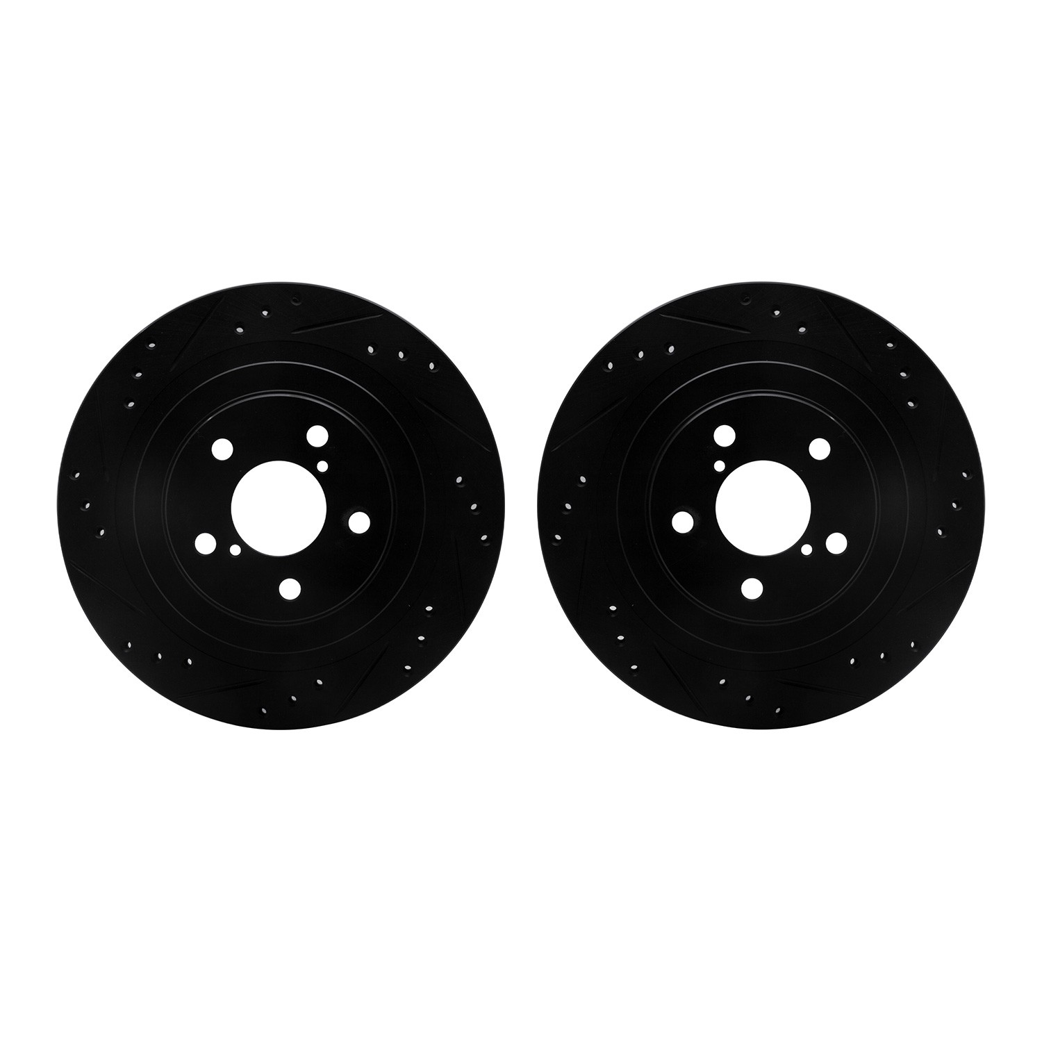 DFC Brake Rotors - Drilled & Slotted - Black