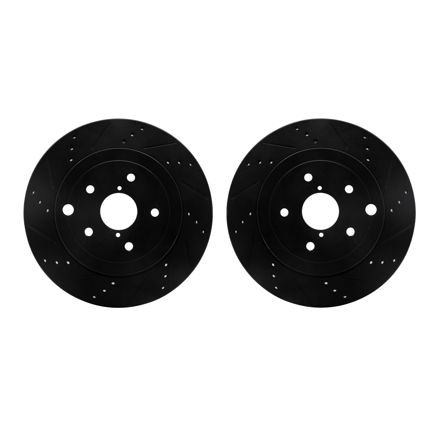 DFC Brake Rotors - Drilled & Slotted - Black
