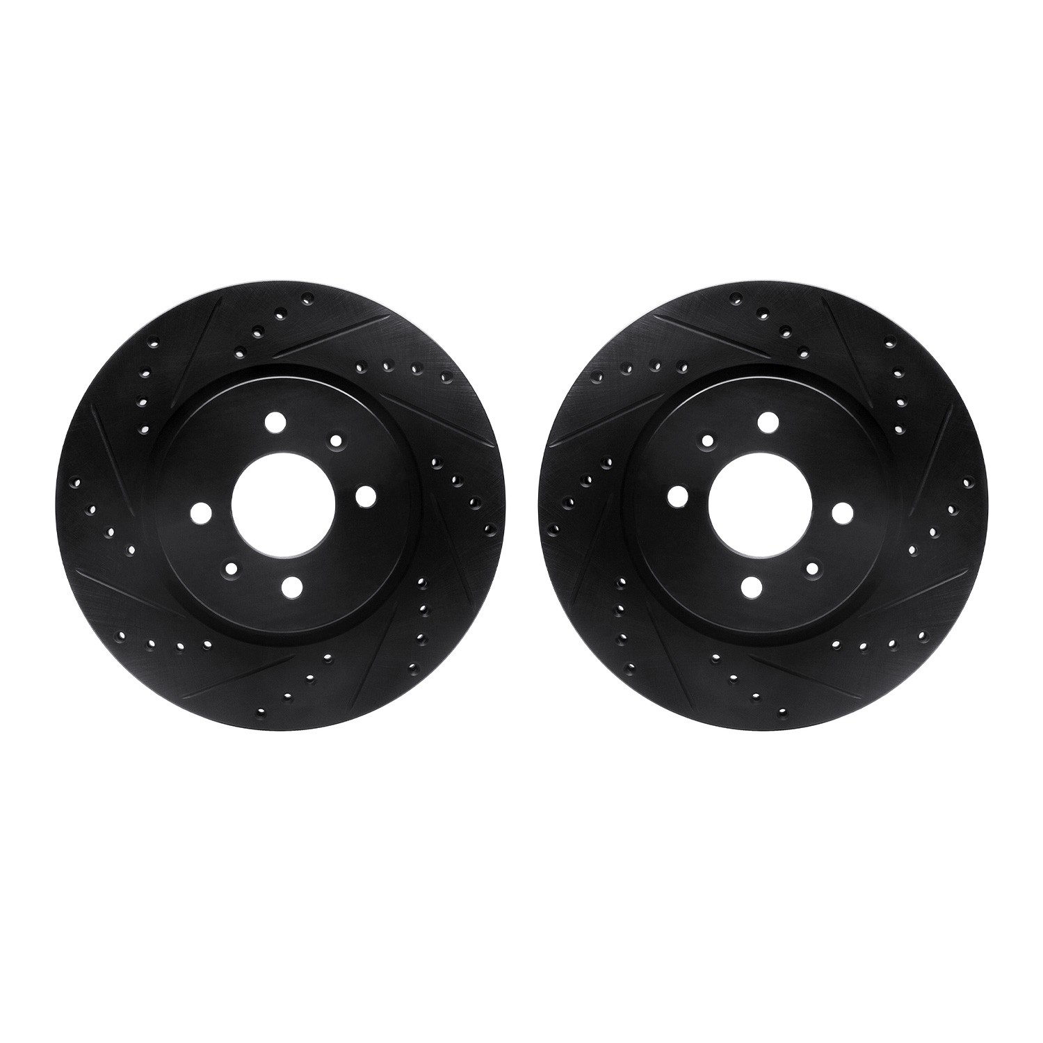 DFC Brake Rotors - Drilled & Slotted - Black