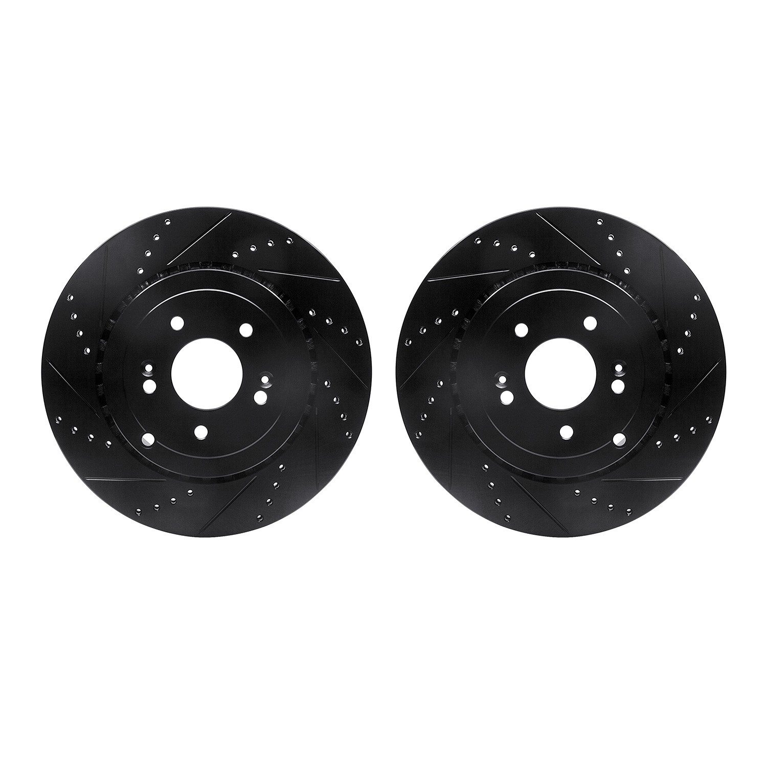 DFC Brake Rotors - Drilled & Slotted - Black