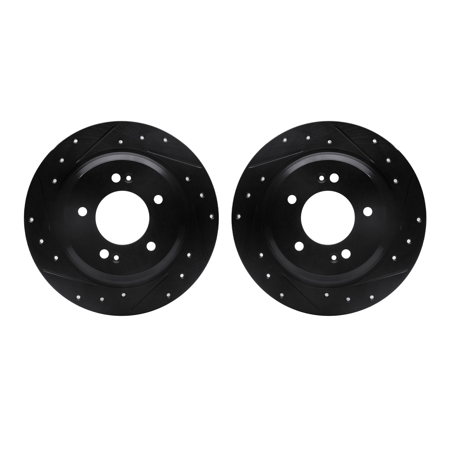 DFC Brake Rotors - Drilled & Slotted - Black