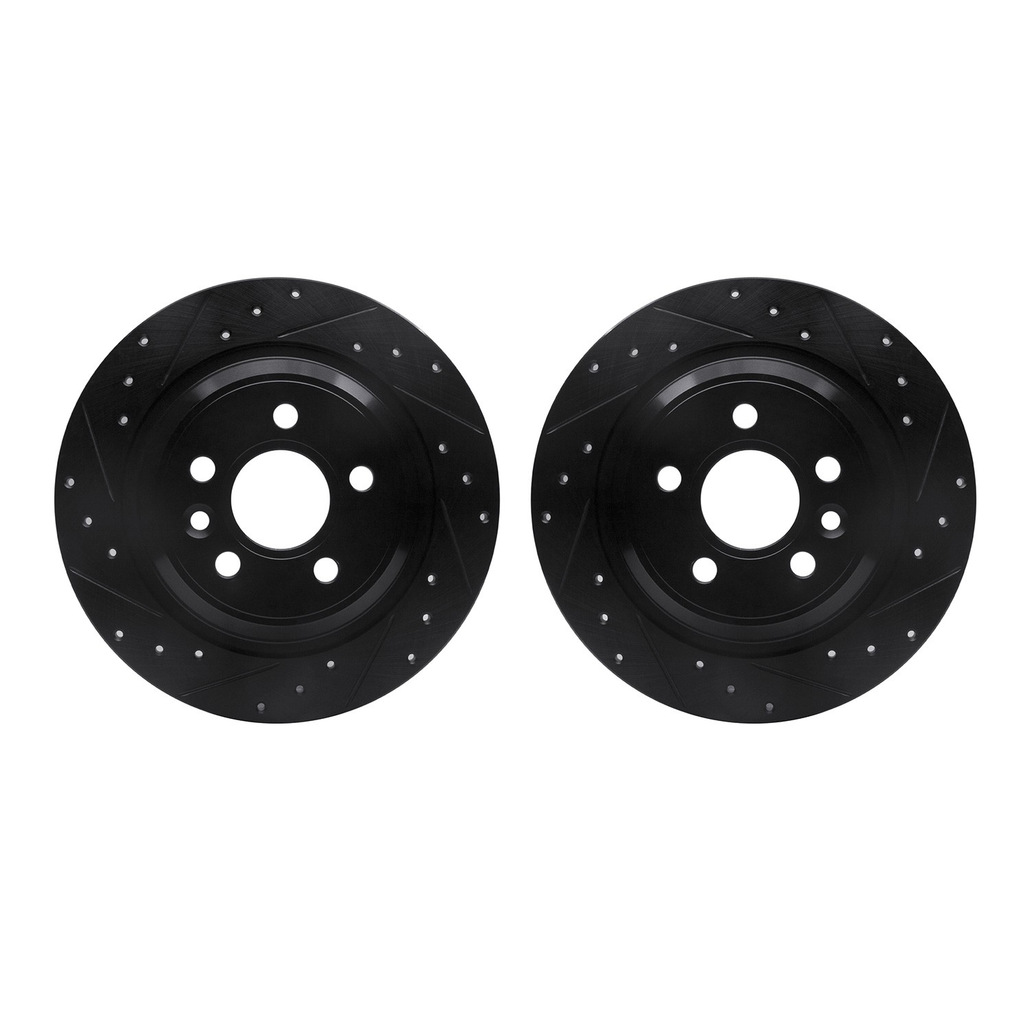 DFC Brake Rotors - Drilled & Slotted - Black