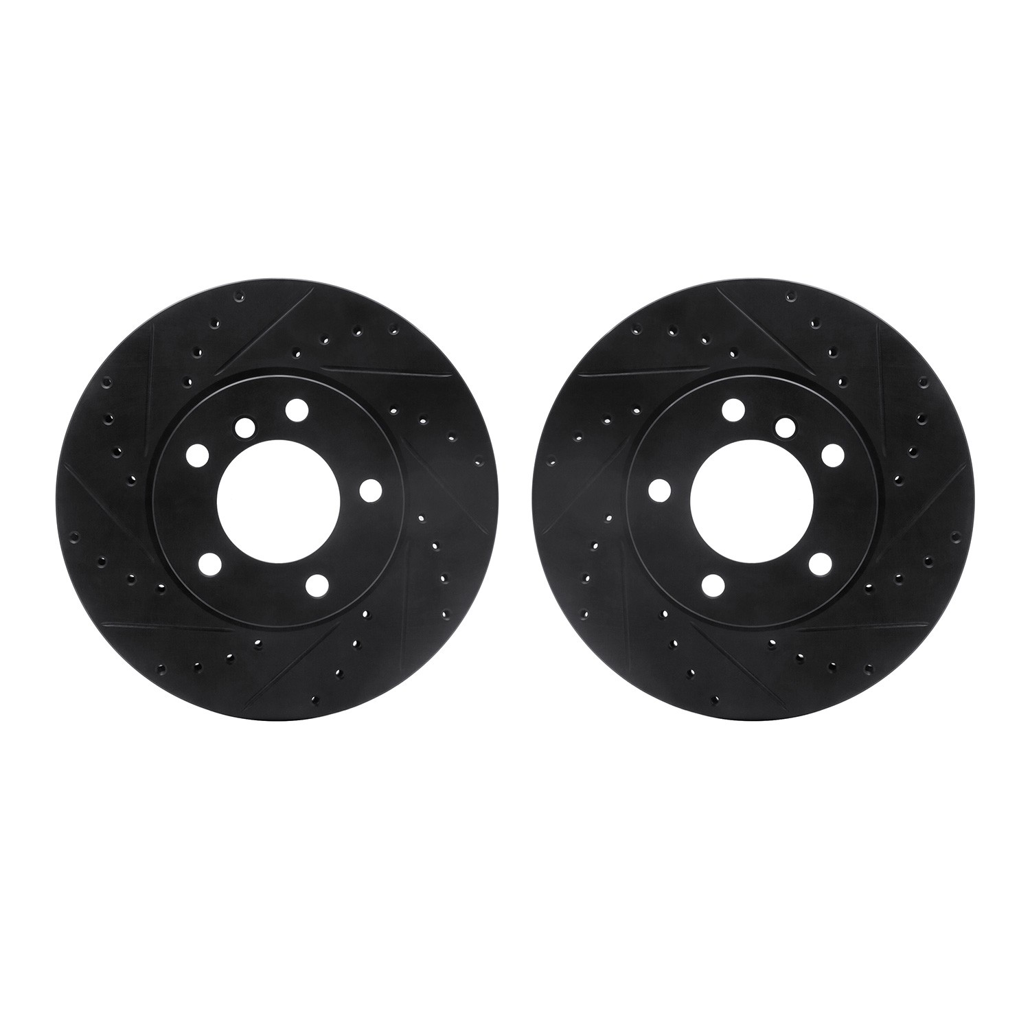 DFC Brake Rotors - Drilled & Slotted - Black