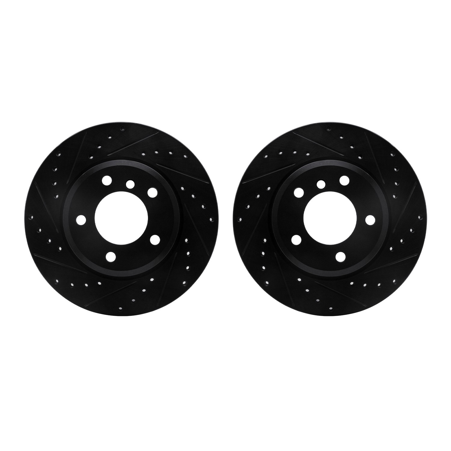 DFC Brake Rotors - Drilled & Slotted - Black