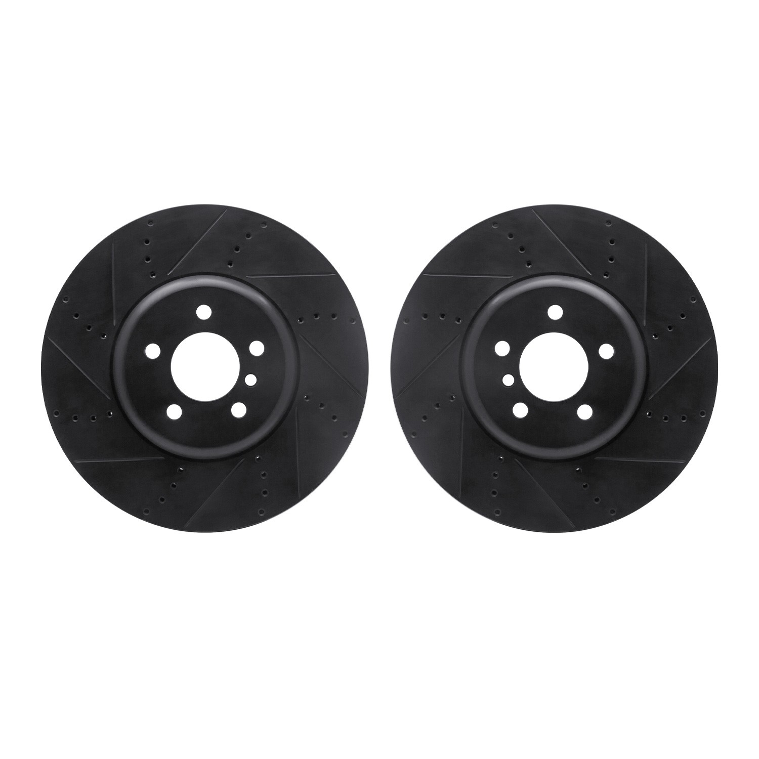 DFC Brake Rotors - Drilled & Slotted - Black