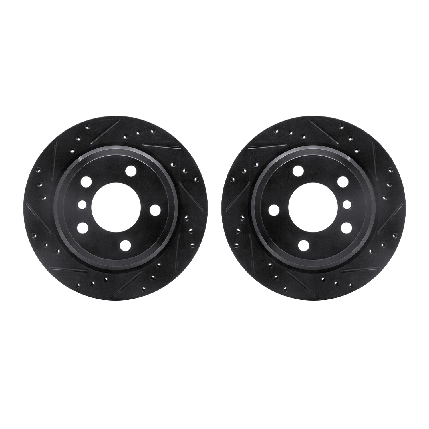 DFC Brake Rotors - Drilled & Slotted - Black