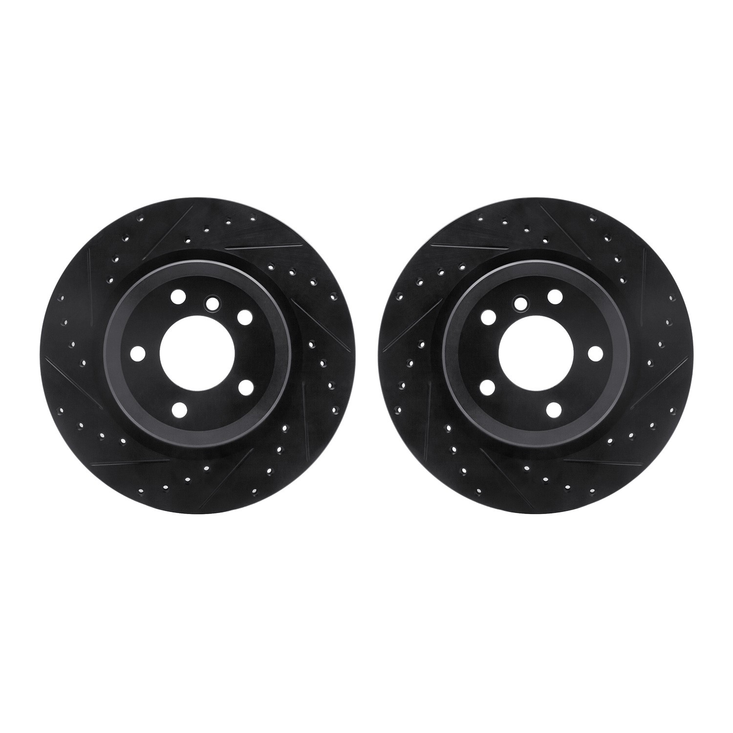 DFC Brake Rotors - Drilled & Slotted - Black