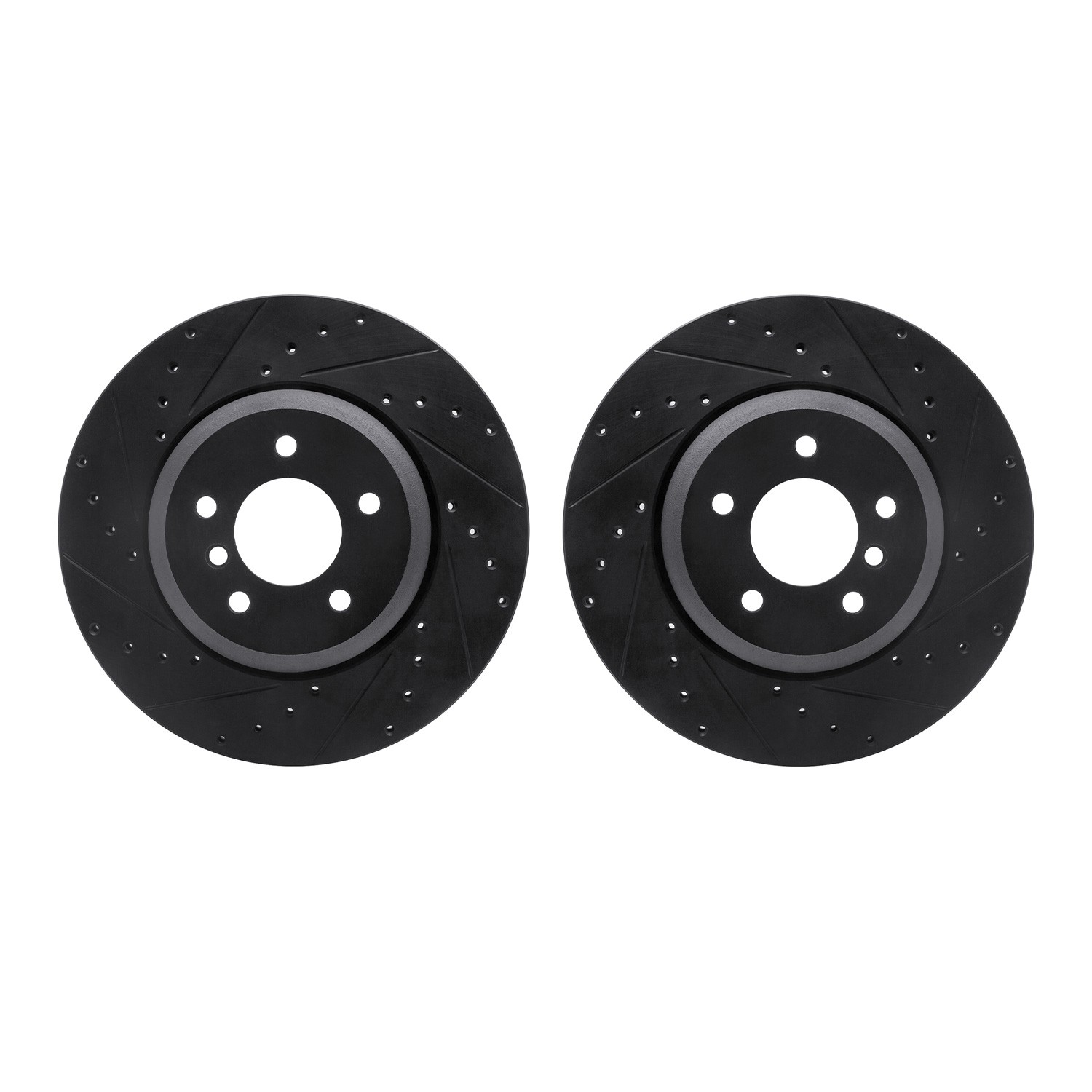 DFC Brake Rotors - Drilled & Slotted - Black