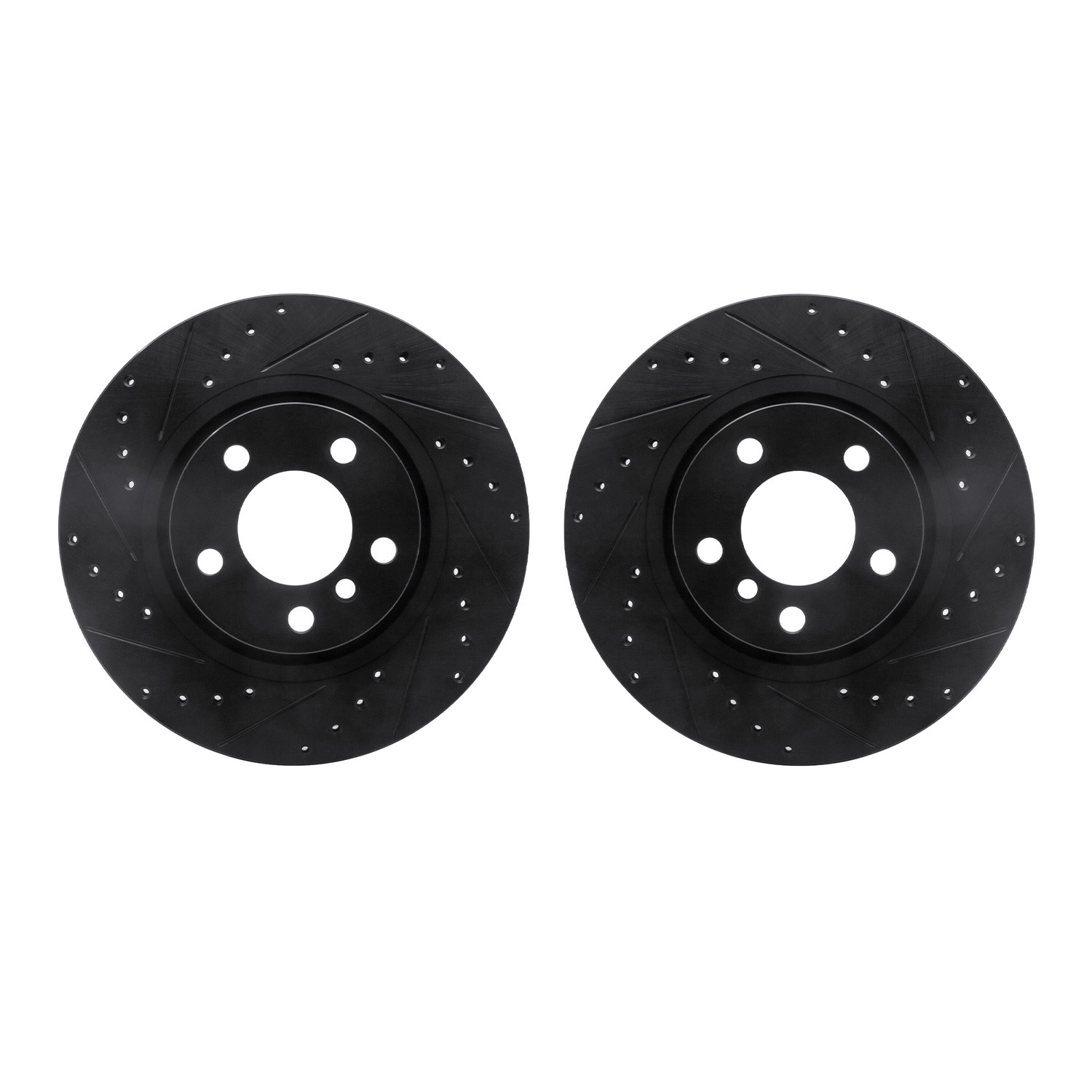 DFC Brake Rotors - Drilled & Slotted - Black