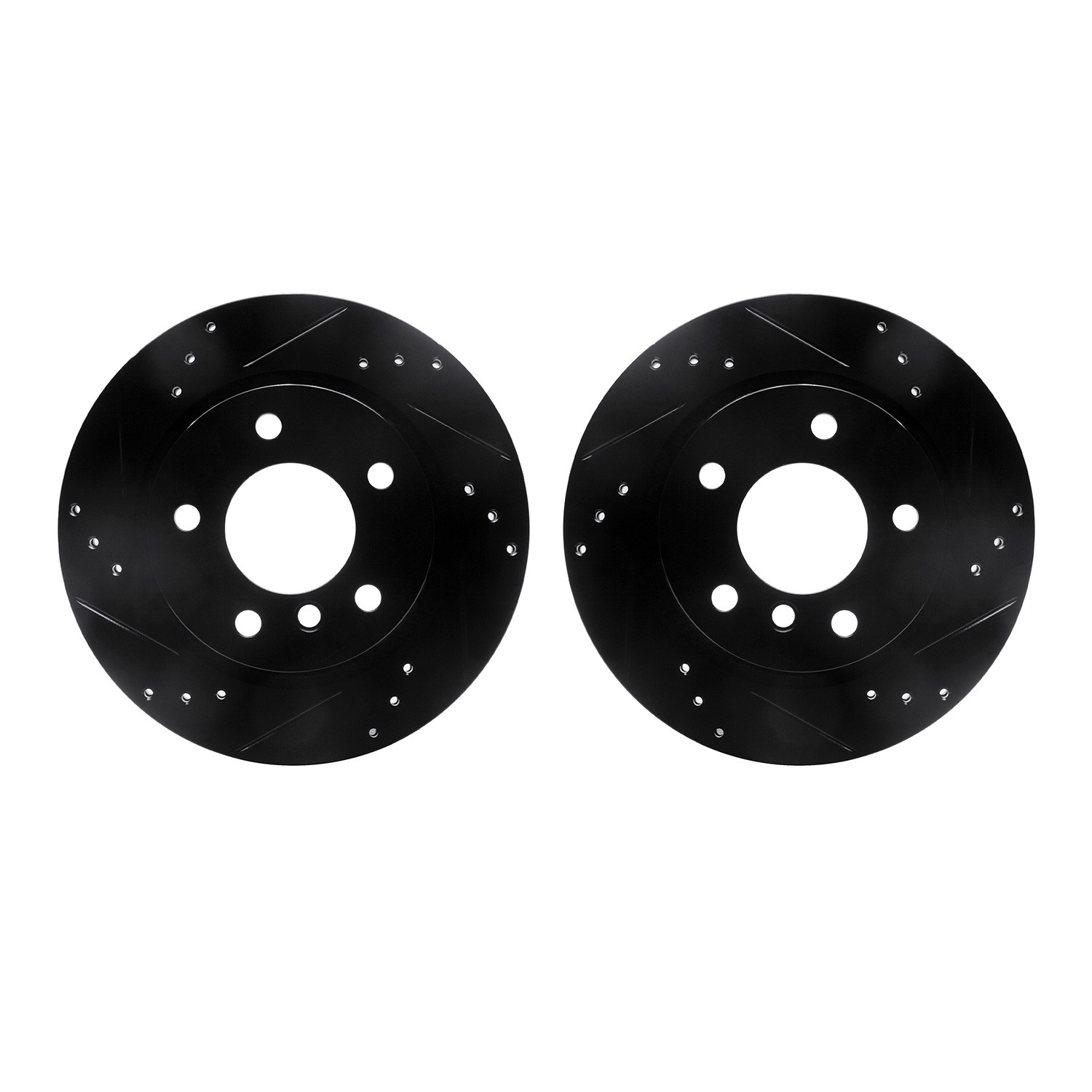 DFC Brake Rotors - Drilled & Slotted - Black