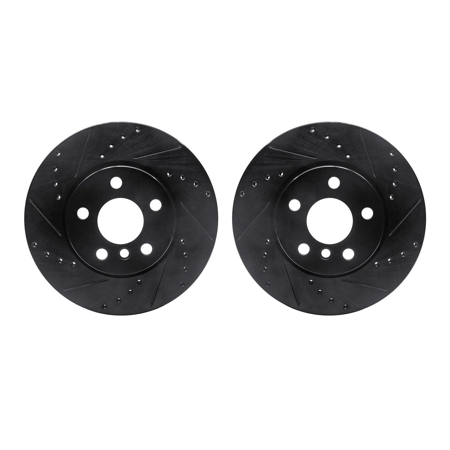 DFC Brake Rotors - Drilled & Slotted - Black