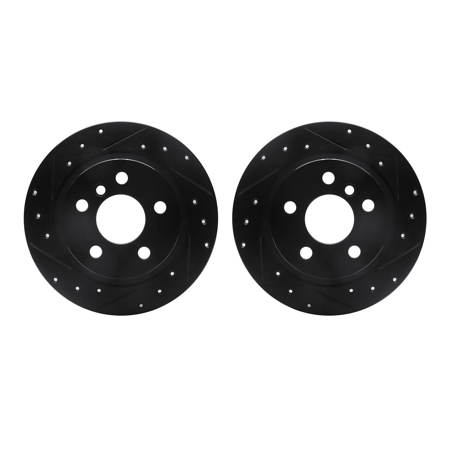 DFC Brake Rotors - Drilled & Slotted - Black