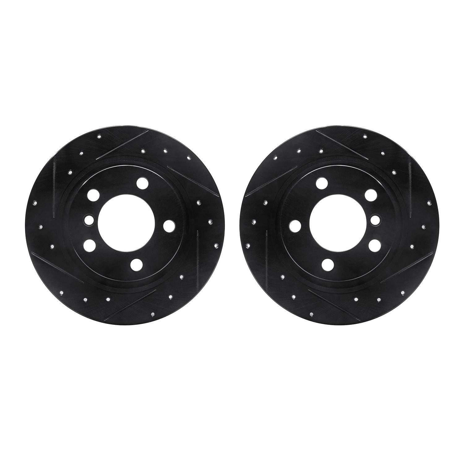 BRAKE ROTOR DRILLED AND SLOTTED BLACK