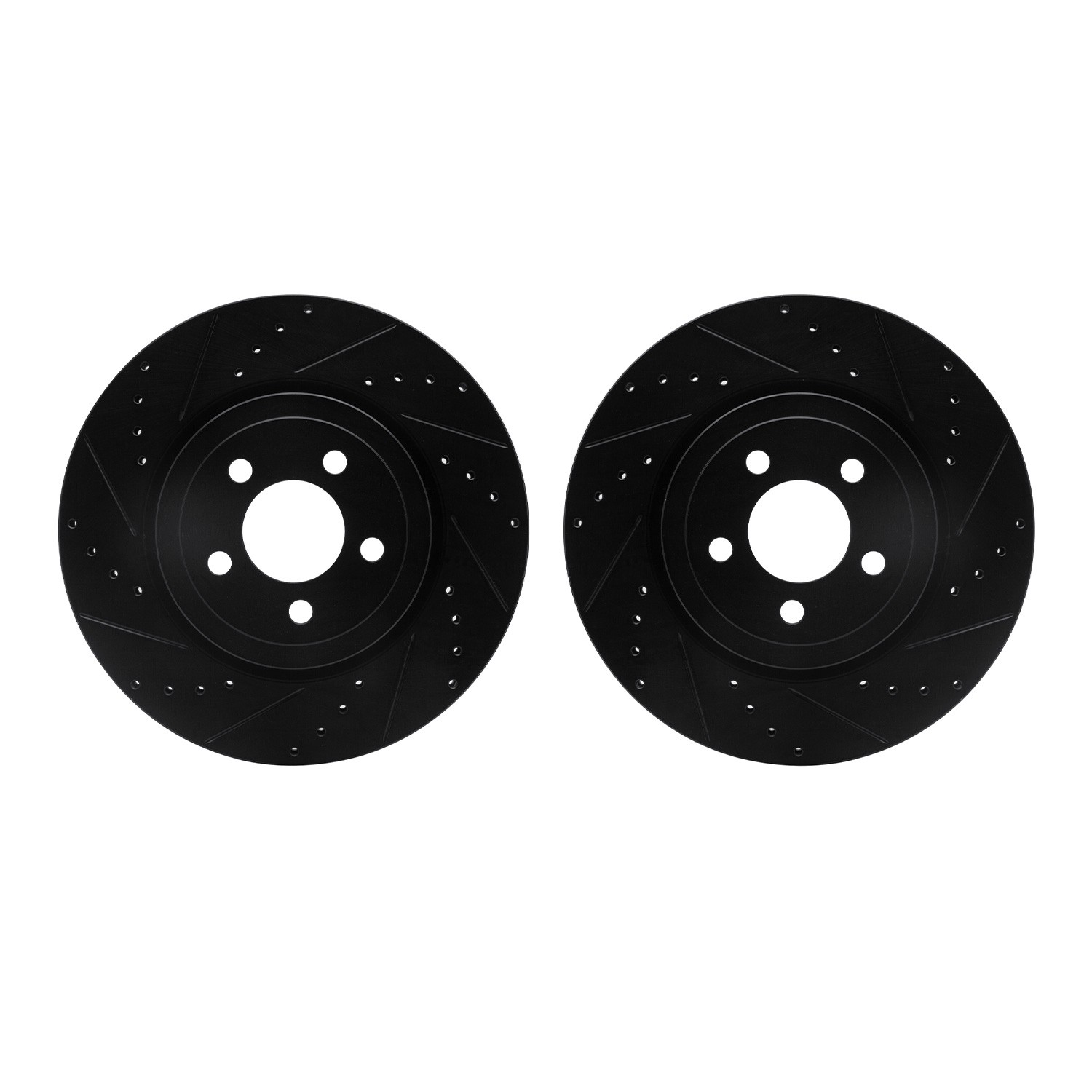 DFC Brake Rotors - Drilled & Slotted - Black