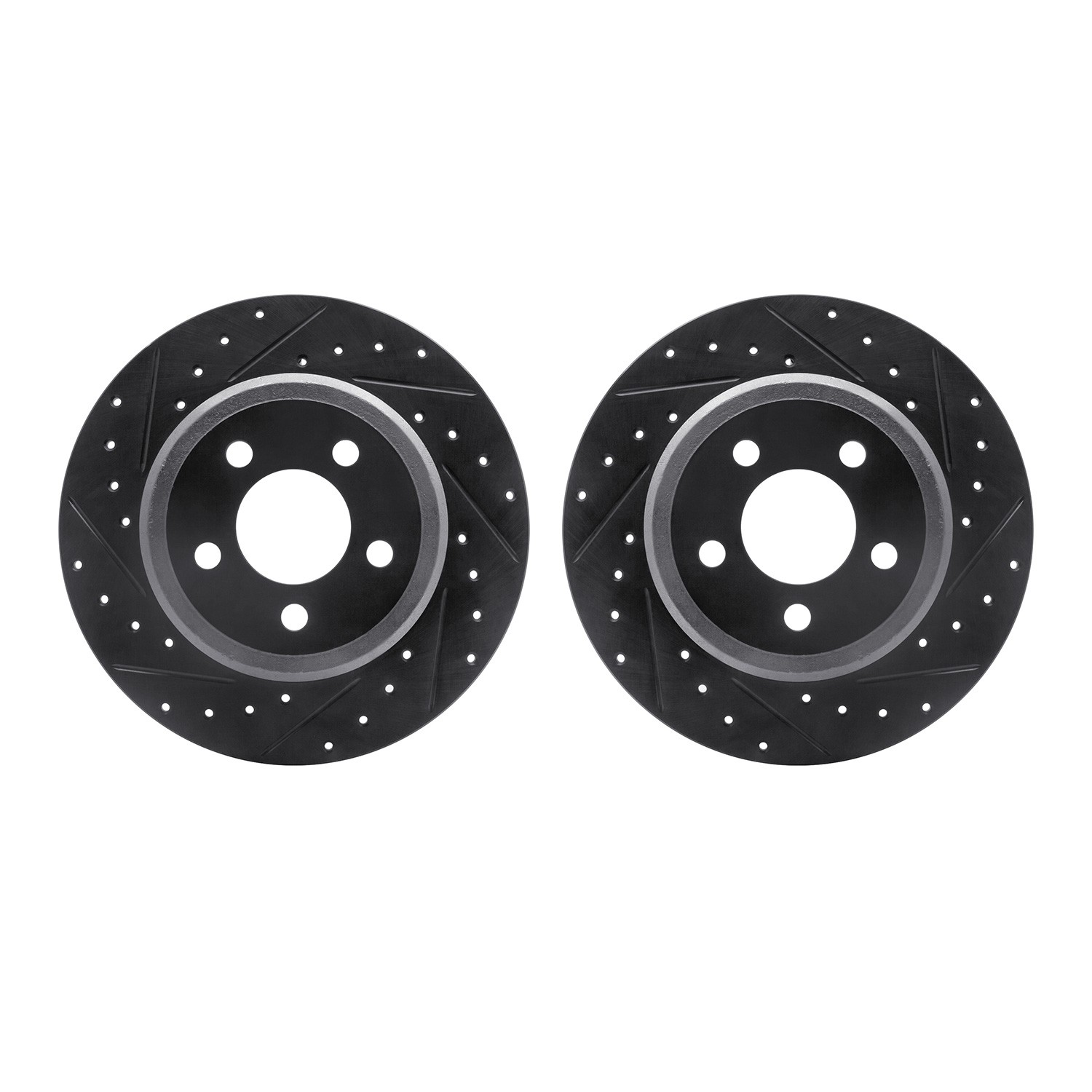 DFC Brake Rotors - Drilled & Slotted - Black