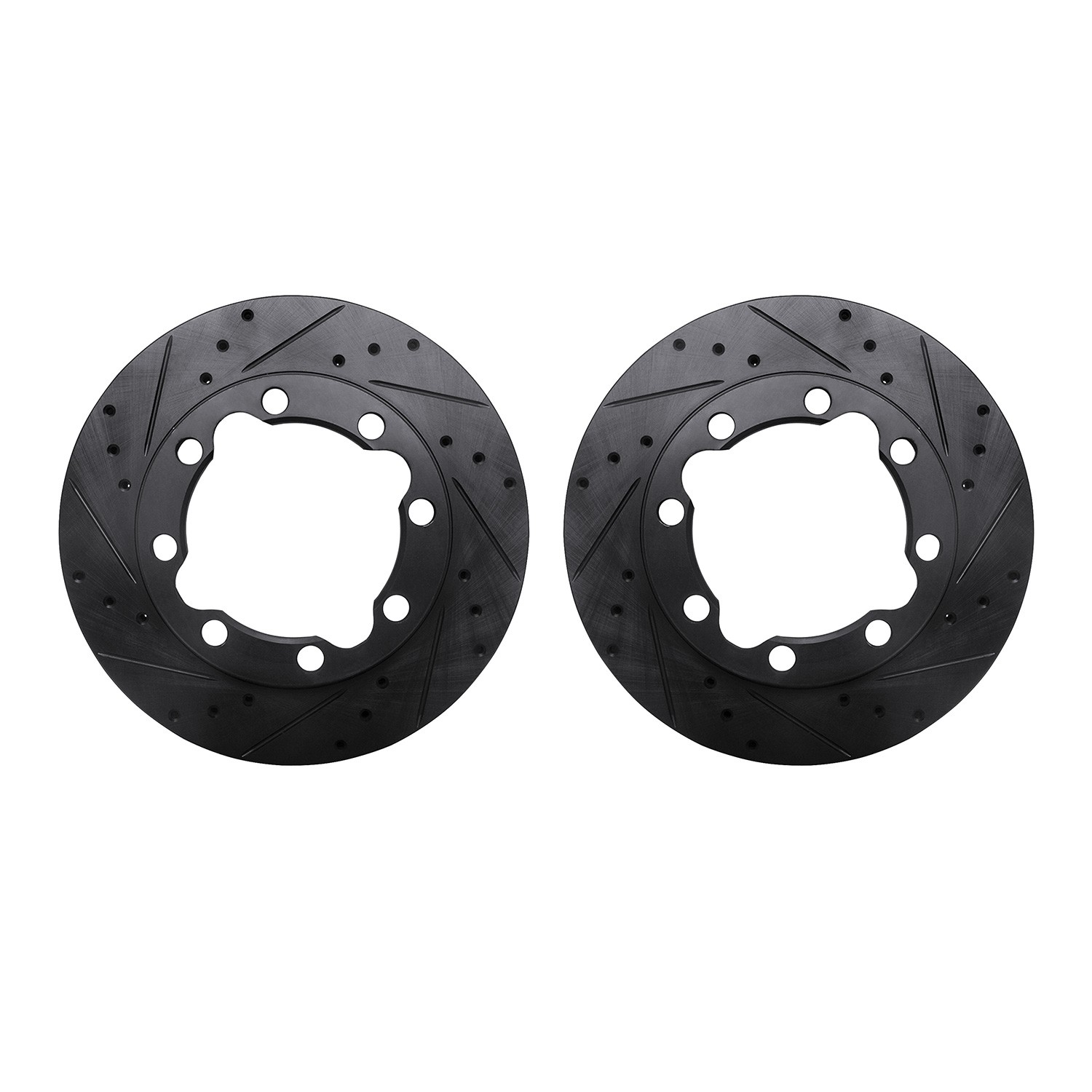 DFC Brake Rotors - Drilled & Slotted - Black