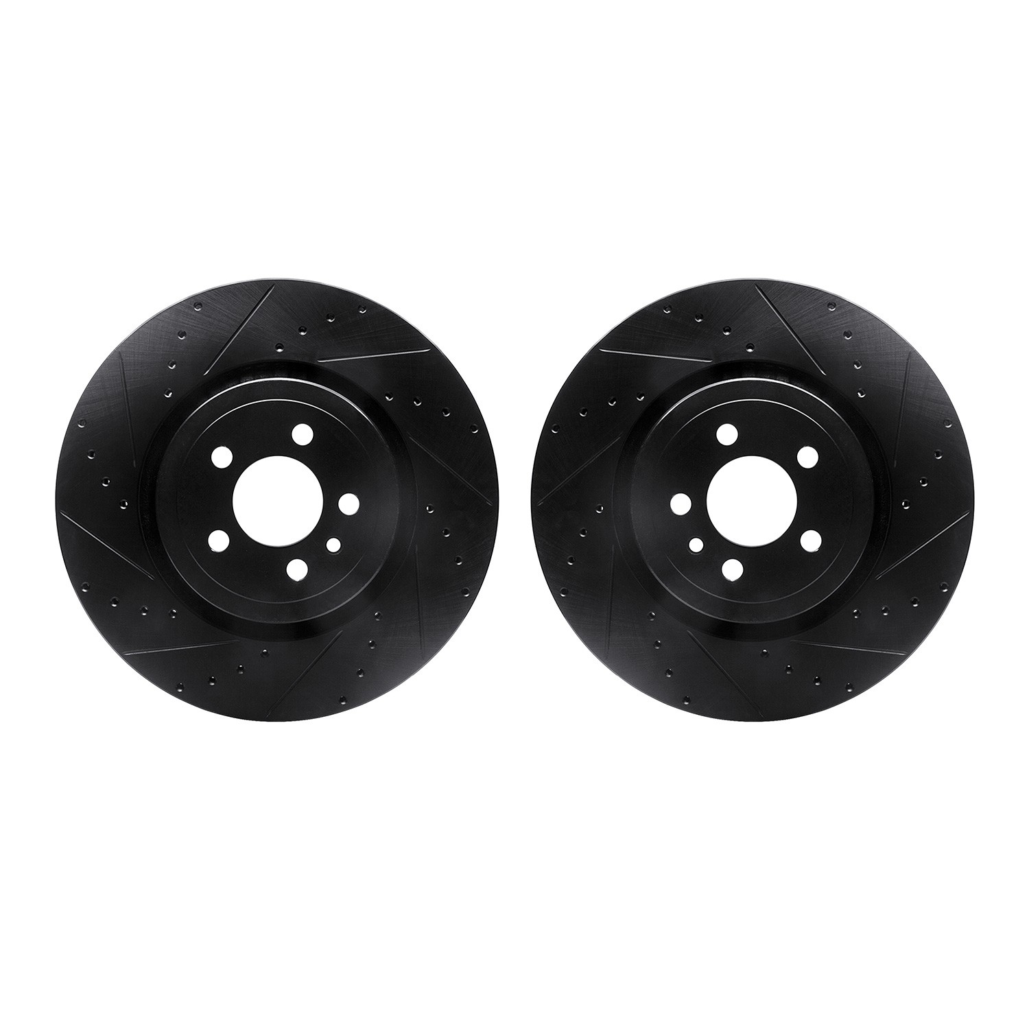 DFC Brake Rotors - Drilled & Slotted - Black