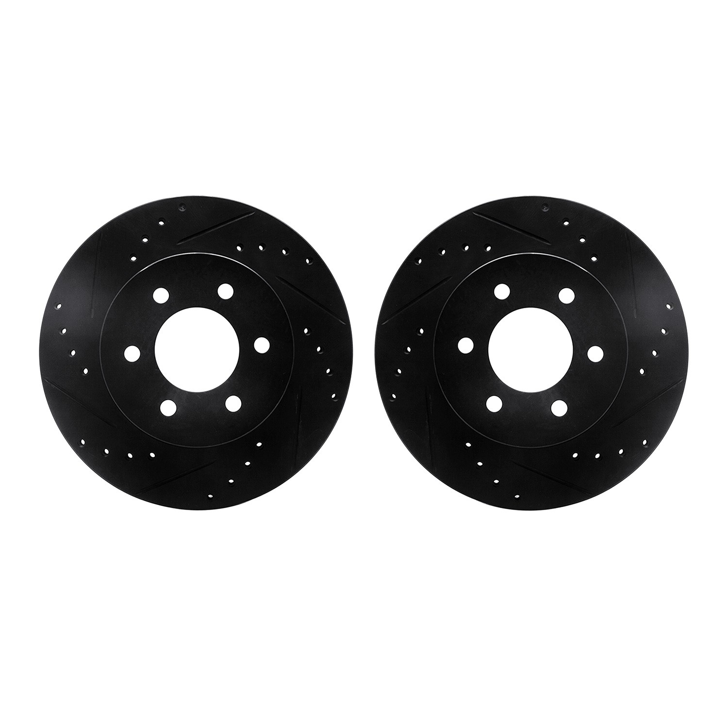 DFC Brake Rotors - Drilled & Slotted - Black