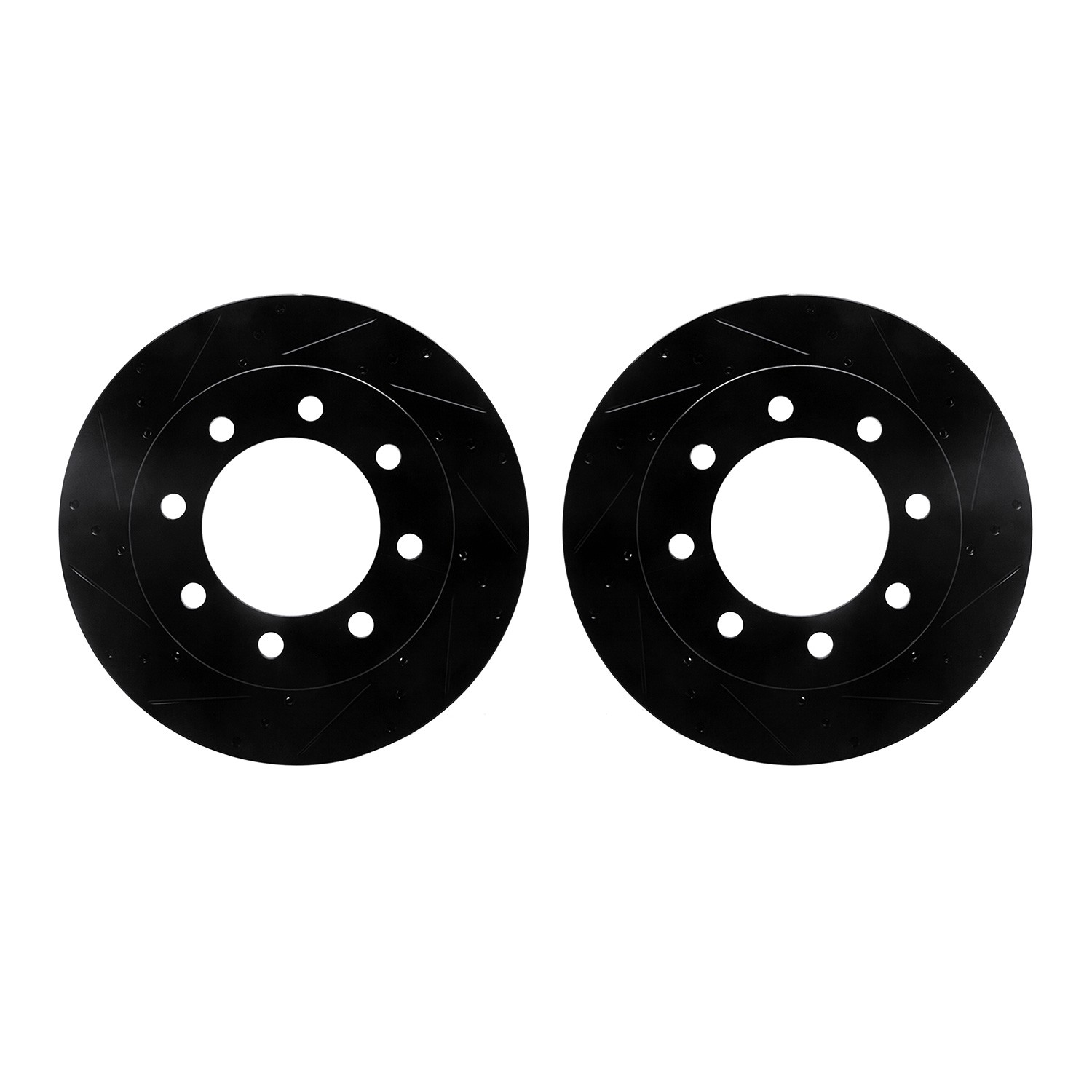 DFC Brake Rotors - Drilled & Slotted - Black