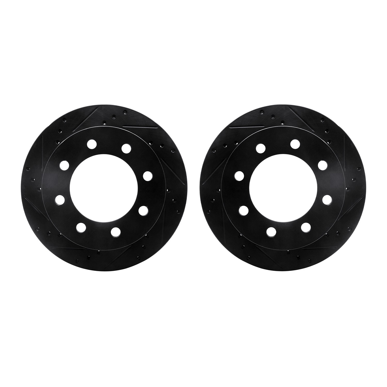 DFC Brake Rotors - Drilled & Slotted - Black