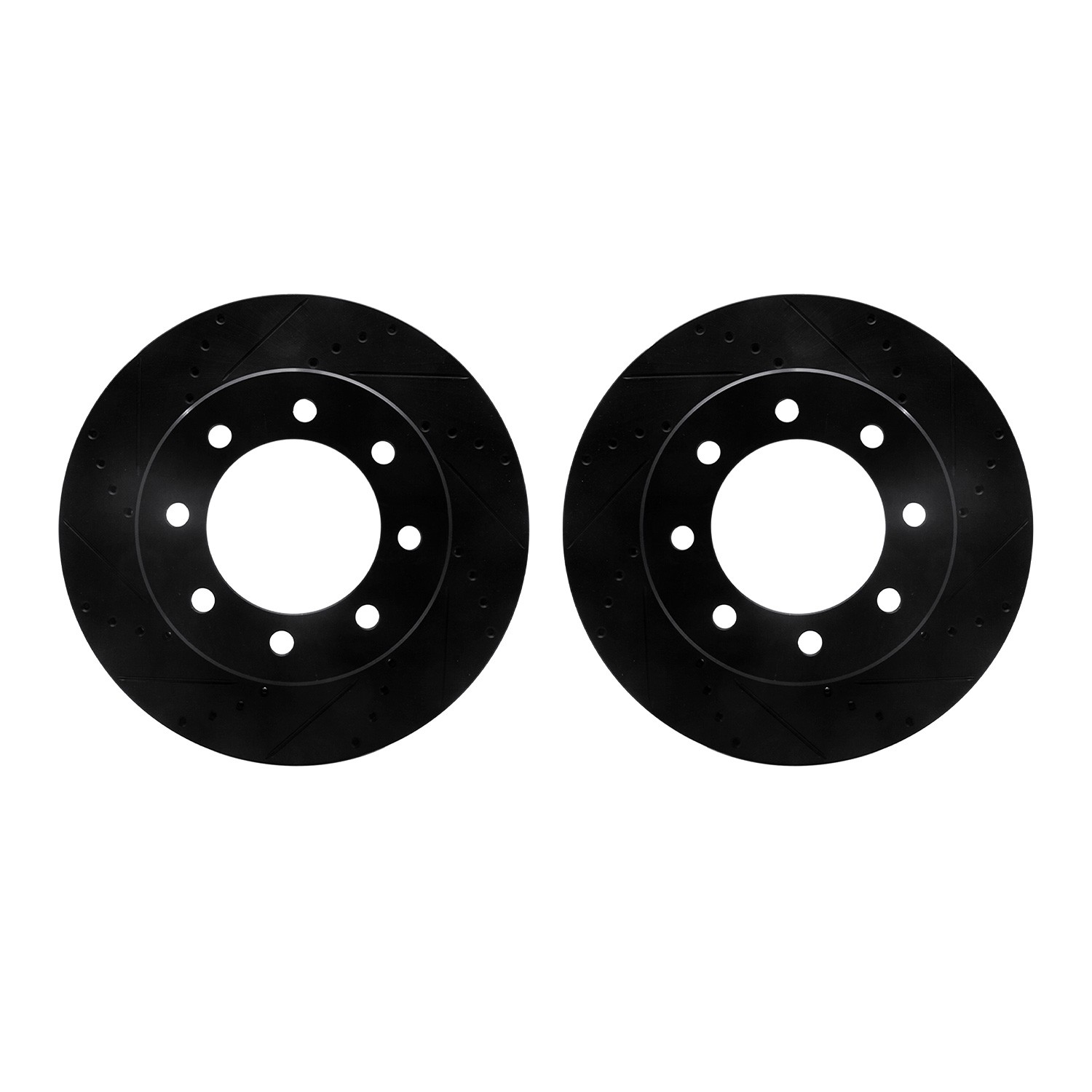 DFC Brake Rotors - Drilled & Slotted - Black