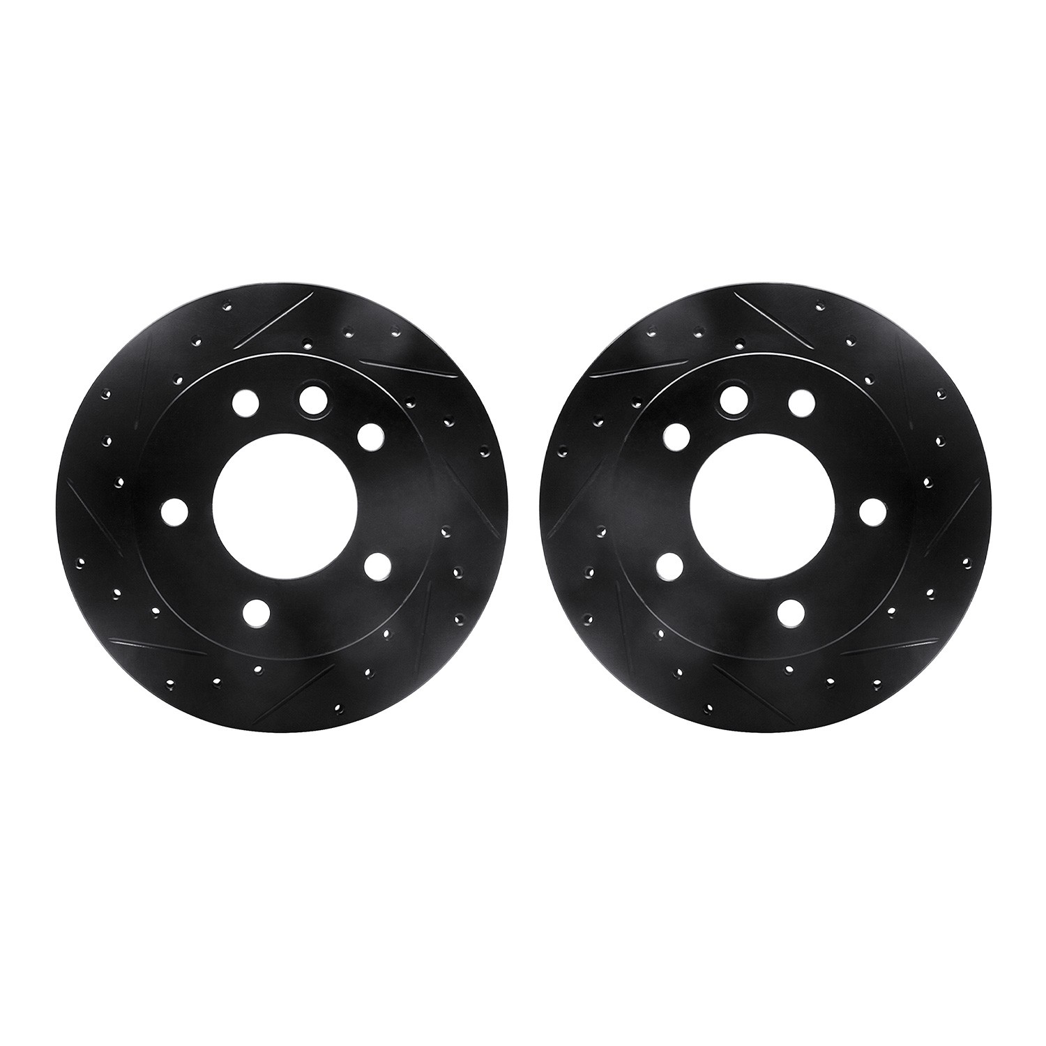 DFC Brake Rotors - Drilled & Slotted - Black