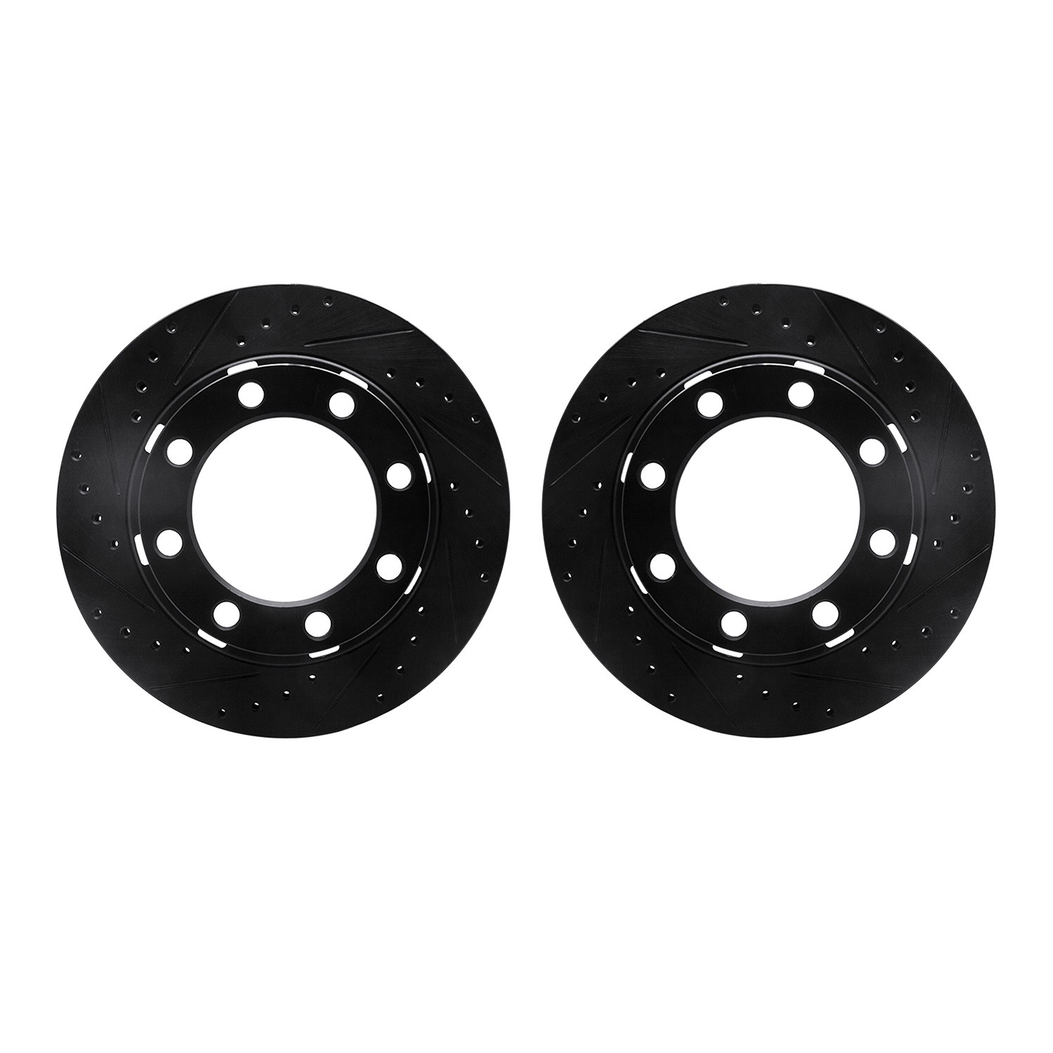 DFC Brake Rotors - Drilled & Slotted - Black