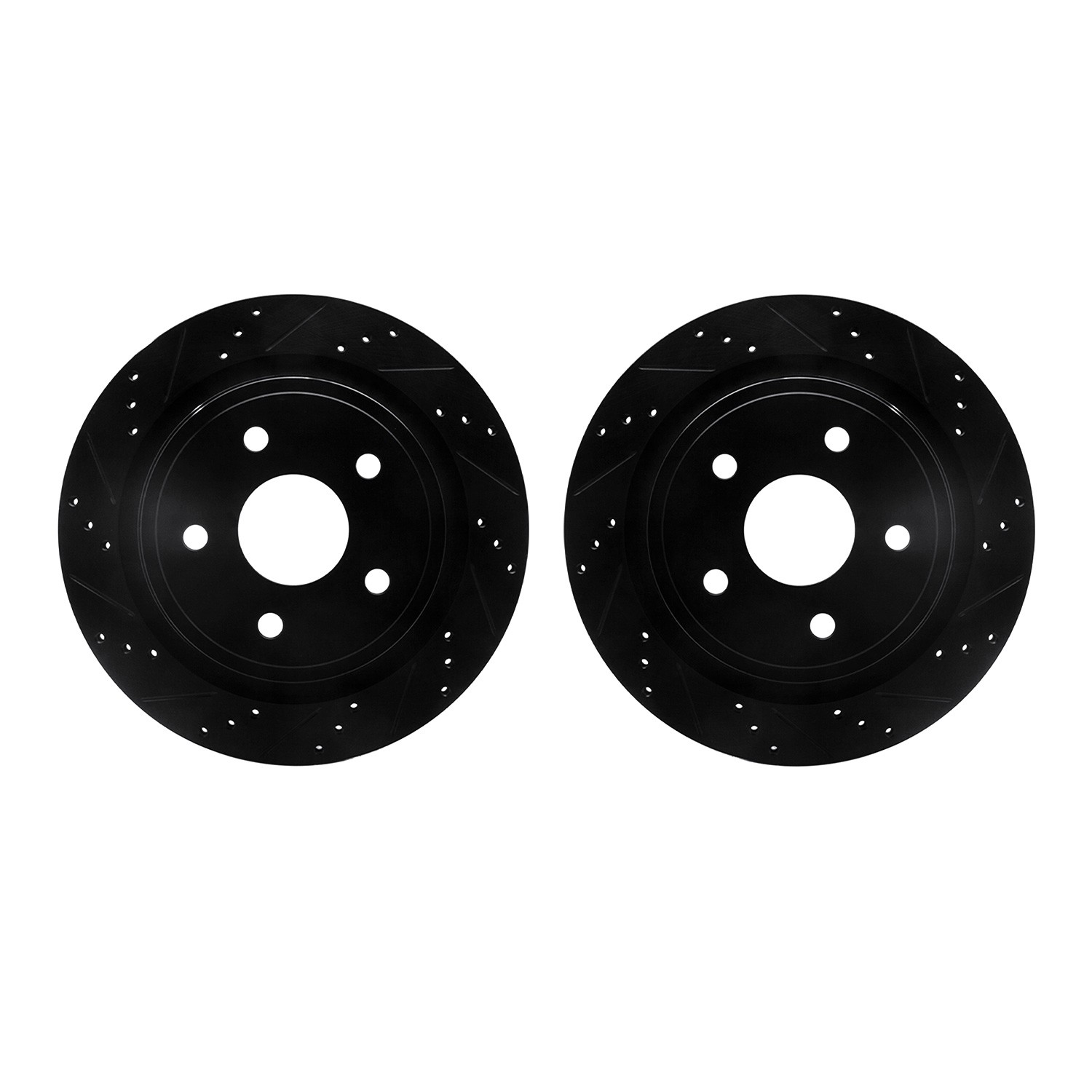 DFC Brake Rotors - Drilled & Slotted - Black