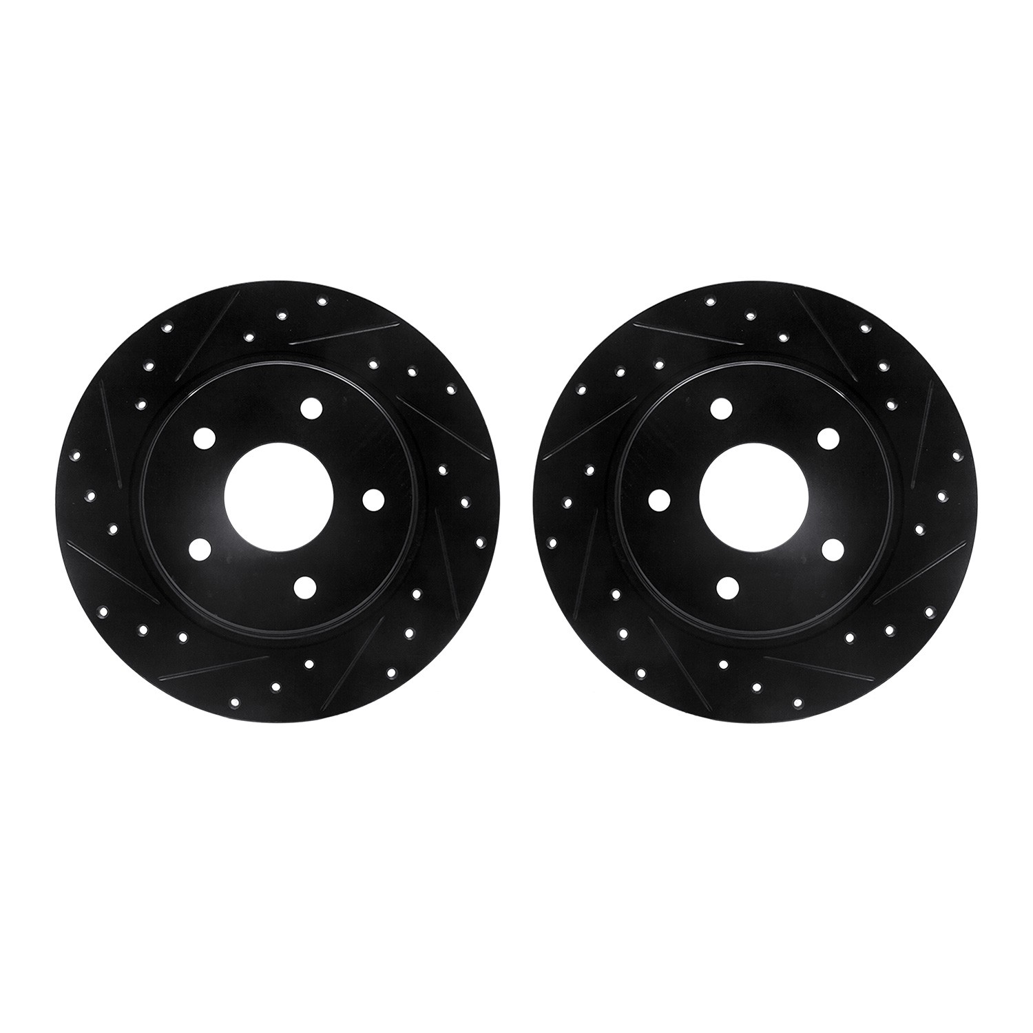 DFC Brake Rotors - Drilled & Slotted - Black