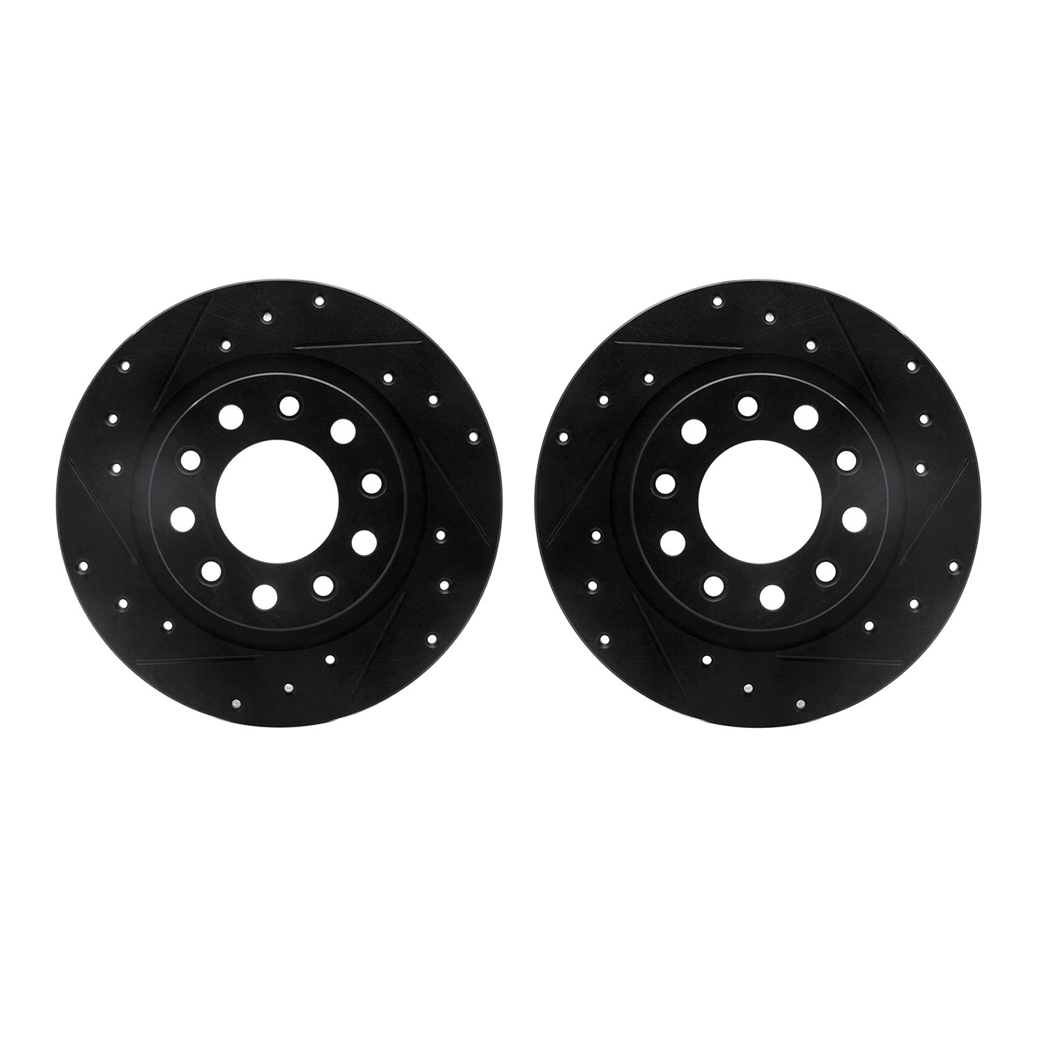 DFC Brake Rotors - Drilled & Slotted - Black