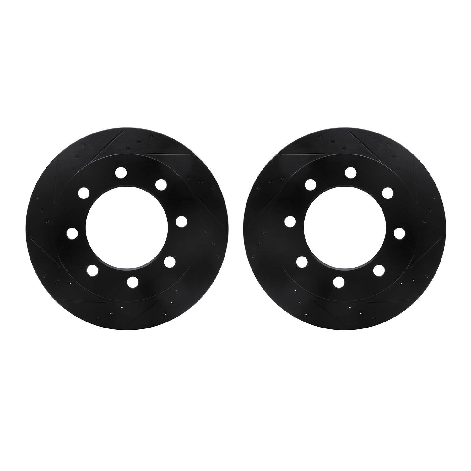 DFC Brake Rotors - Drilled & Slotted - Black