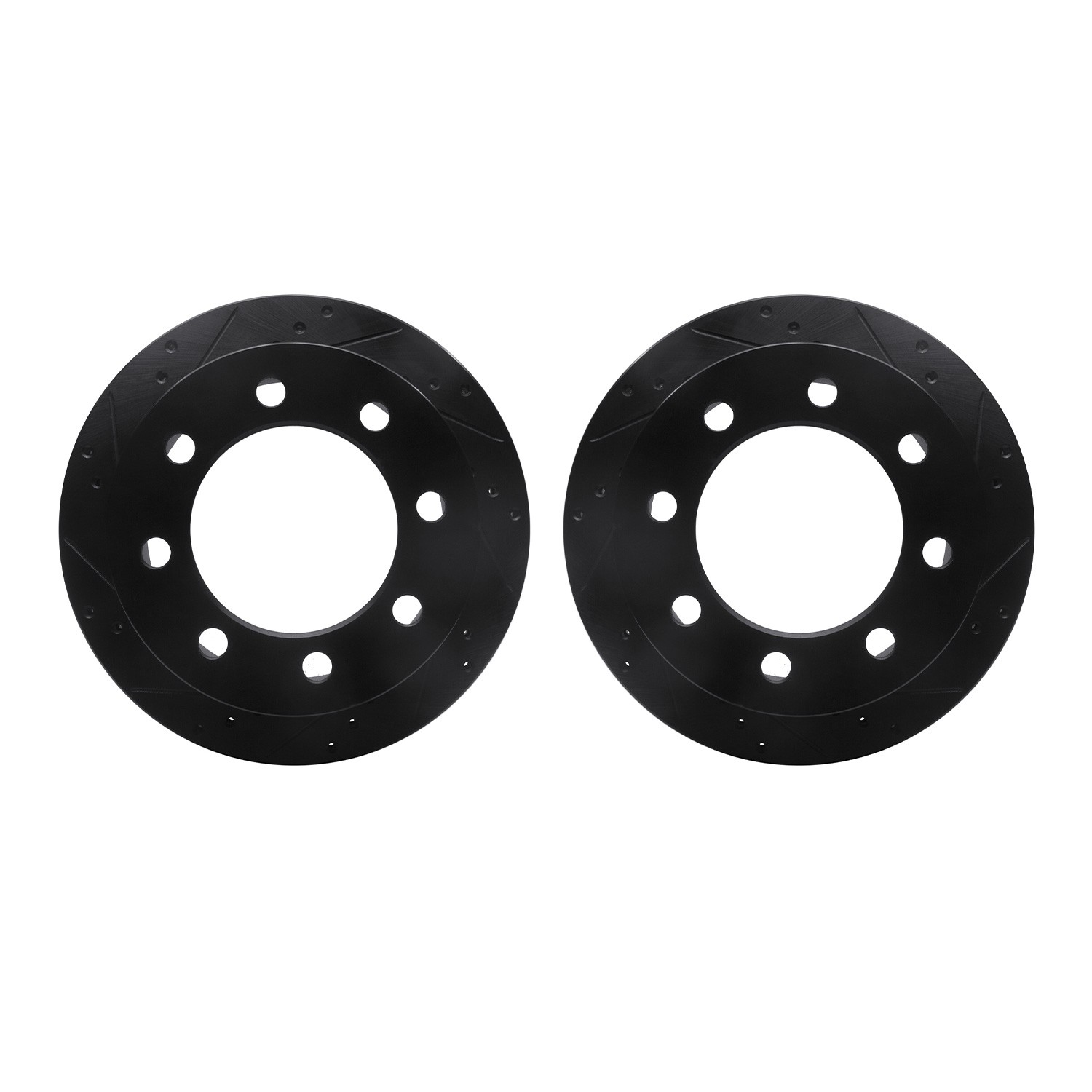 DFC Brake Rotors - Drilled & Slotted - Black