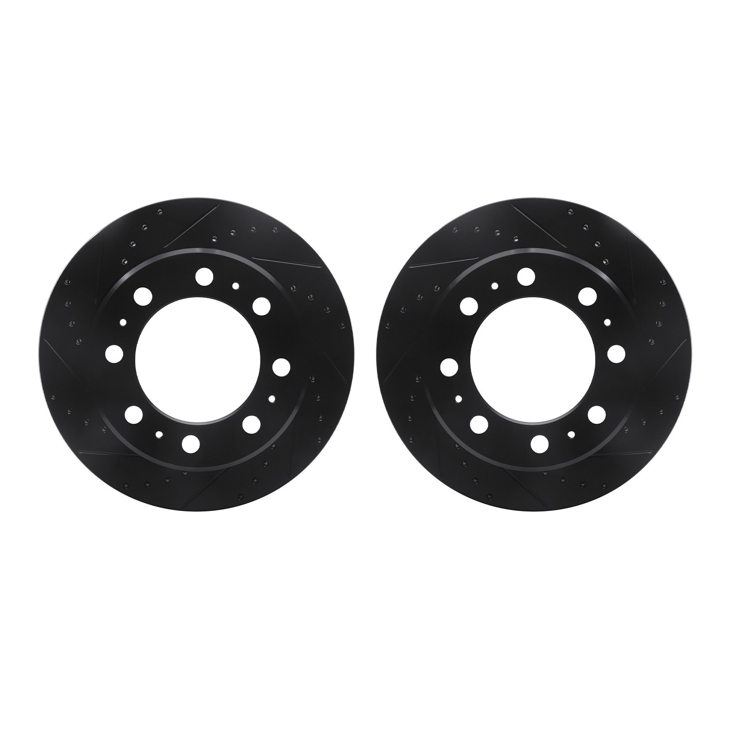 DFC Brake Rotors - Drilled & Slotted - Black