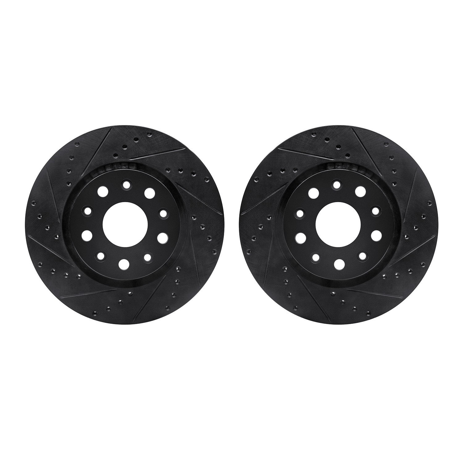 DFC Brake Rotors - Drilled & Slotted - Black