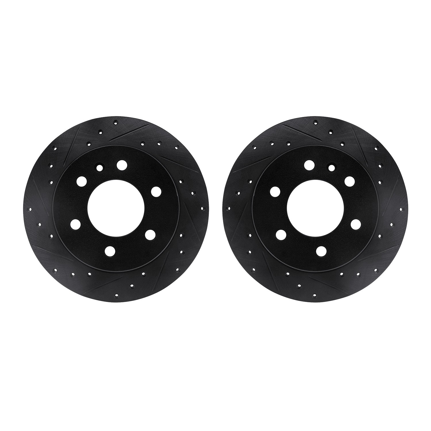 DFC Brake Rotors - Drilled & Slotted - Black