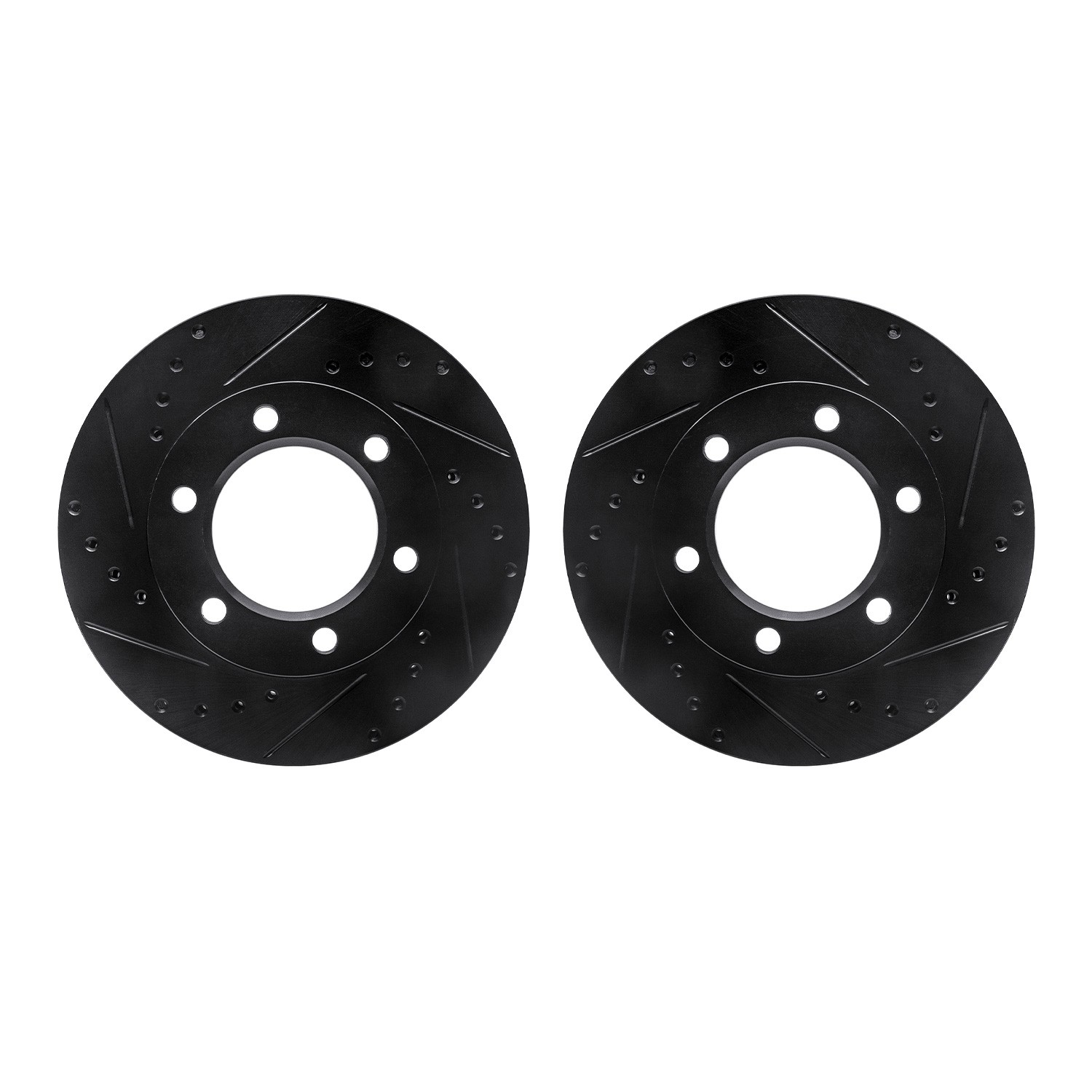 DFC Brake Rotors - Drilled & Slotted - Black