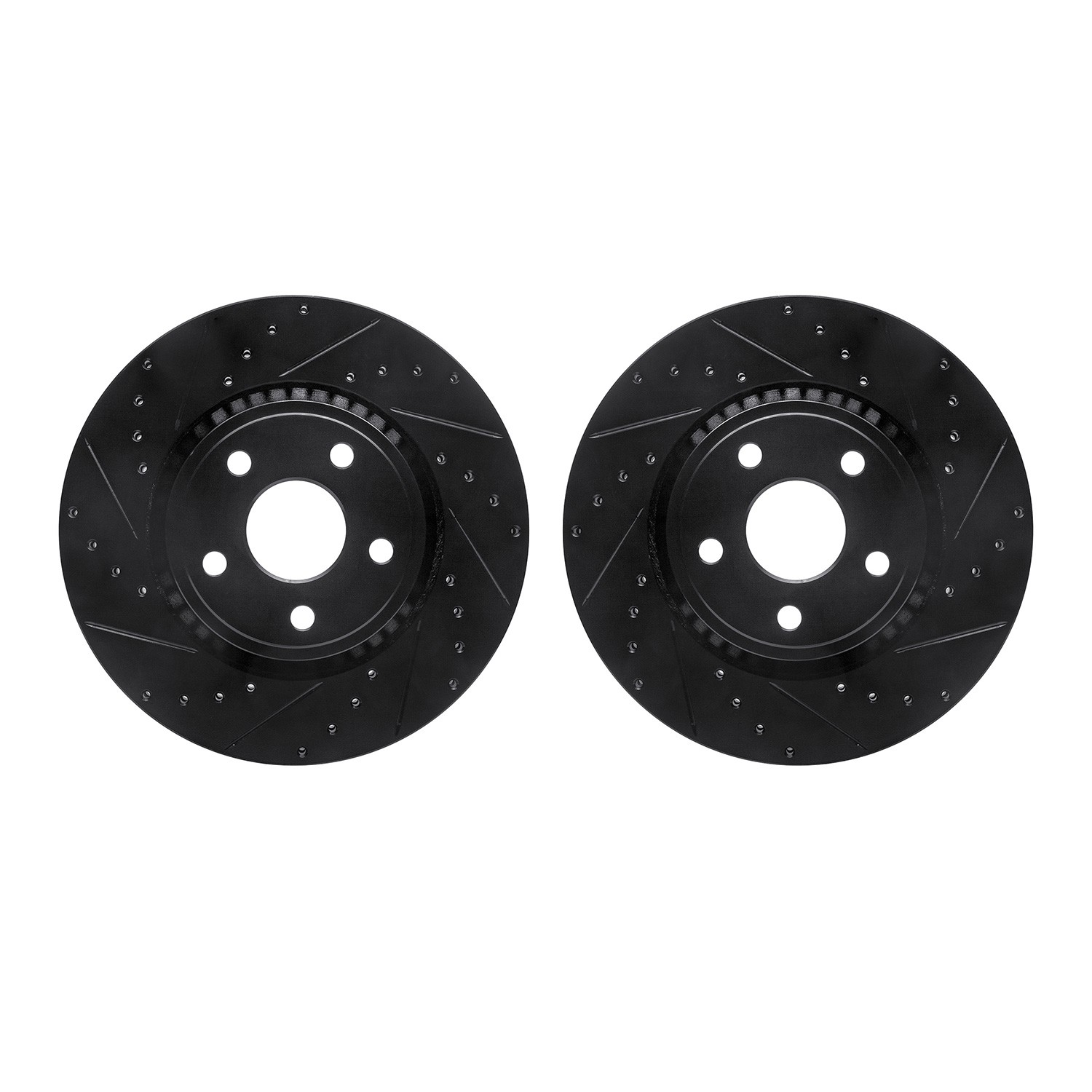 DFC Brake Rotors - Drilled & Slotted - Black