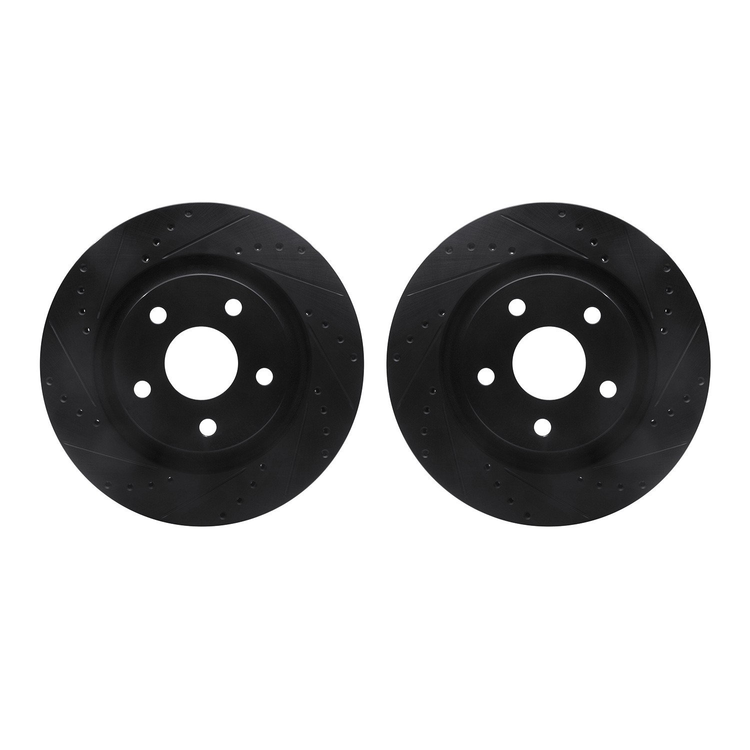 DFC Brake Rotors - Drilled & Slotted - Black