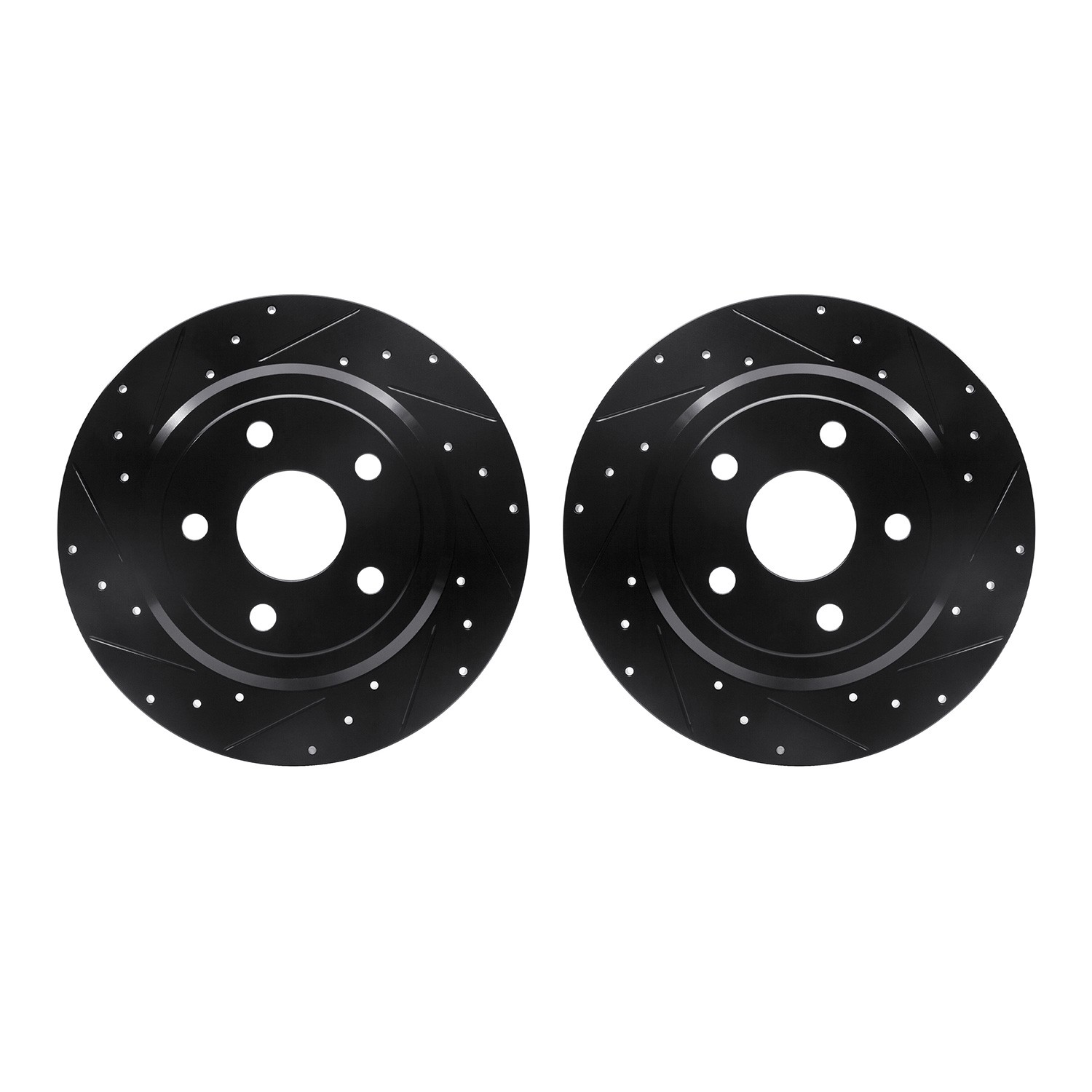 DFC Brake Rotors - Drilled & Slotted - Black
