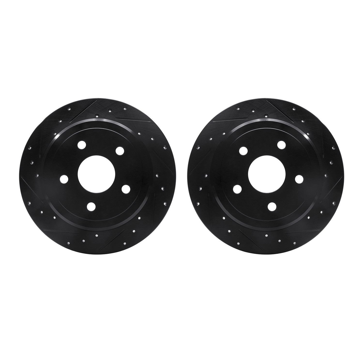 DFC Brake Rotors - Drilled & Slotted - Black