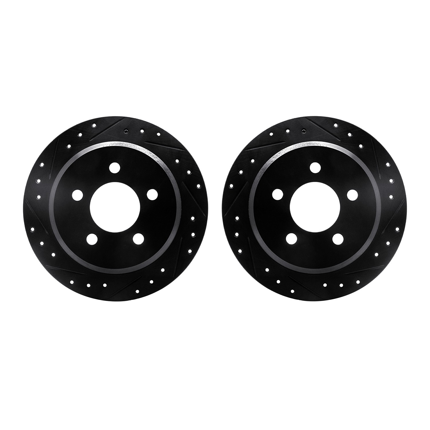 DFC Brake Rotors - Drilled & Slotted - Black